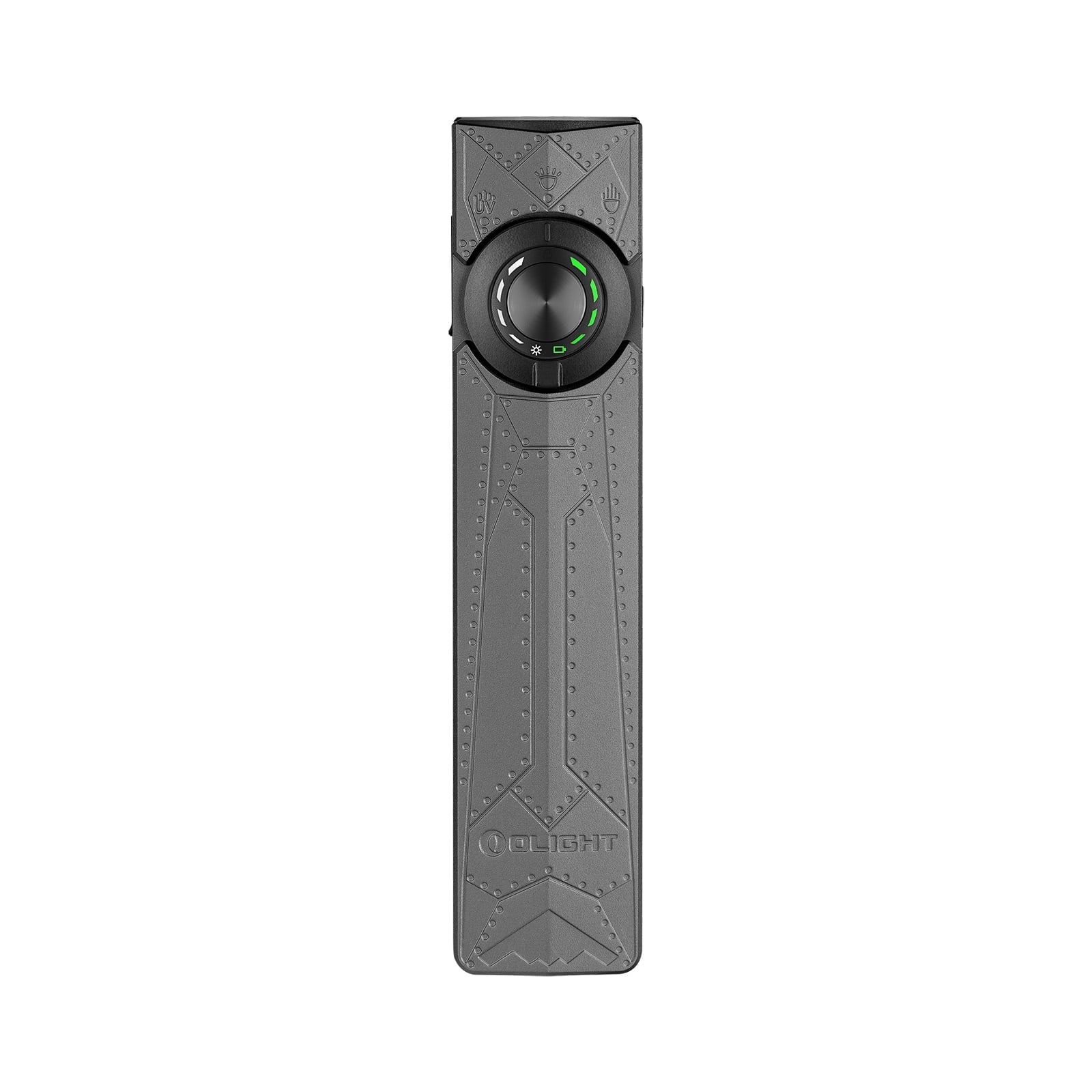 EDC Flat Flashlight Rechargeable with Green Beam, UV and White LED,1500 Lumens USB-C Pocket Camping Flashlight, Spotlight Floodlight for Outdoor Emergency Working (Matte Black CW)