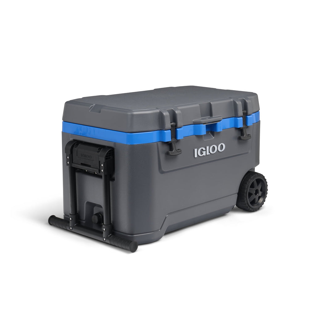 72 QT Overland Ice Chest Cooler with Wheels, Gray and Sneaky Blue