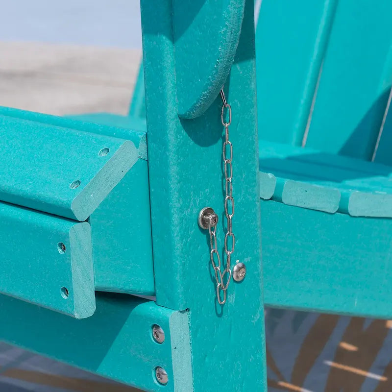 Outdoor Folding Adirondack Chair Patio Chair with Cup Holder