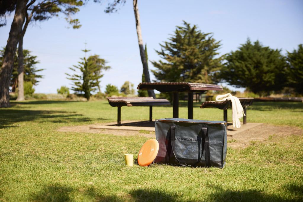 22.1 Gallon, Large, Heavy-Duty Collapsible Utility Storage Bag with Zipper and Reinforced Handles