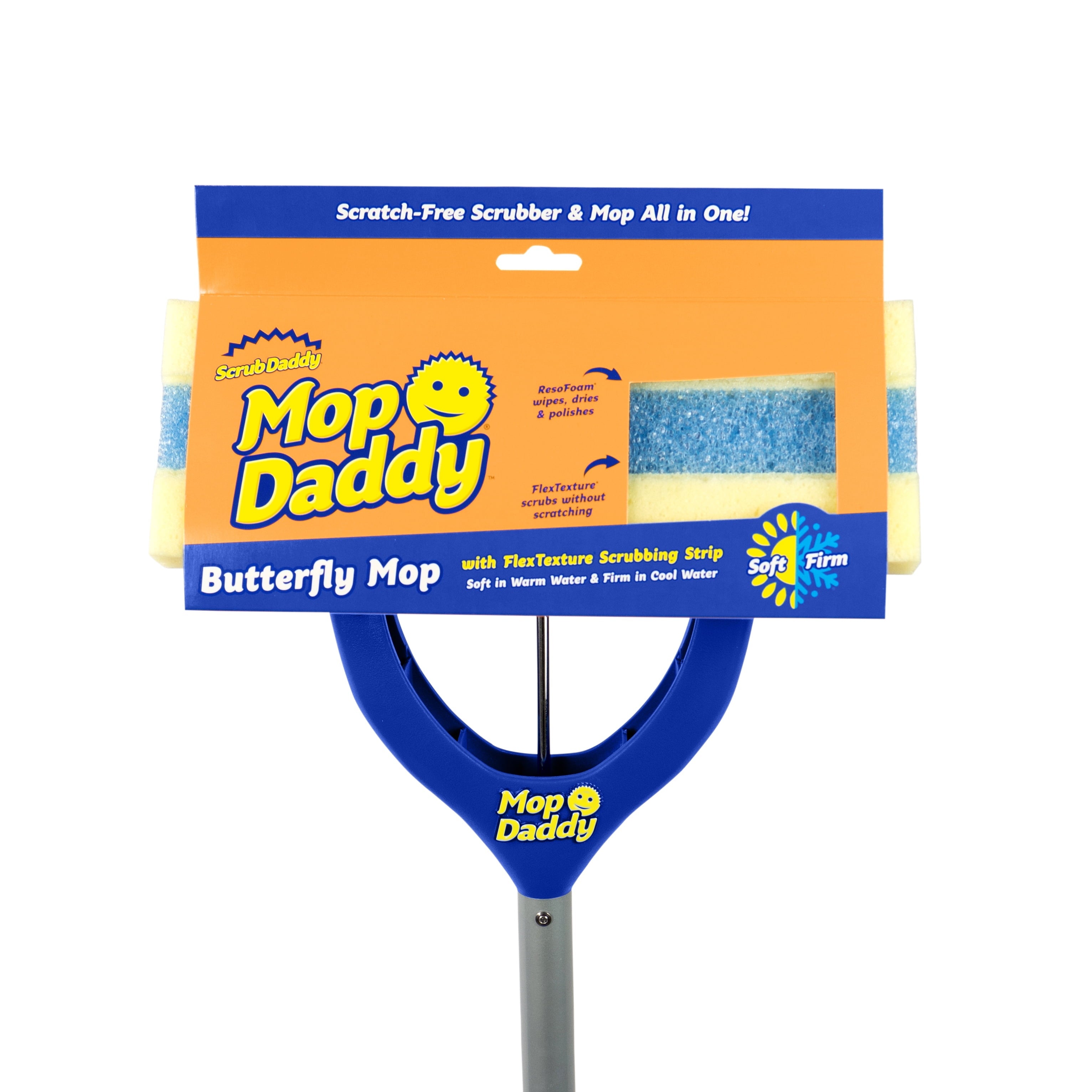 Butterfly Sponge Mop with Extra Refill Head, 2 Count