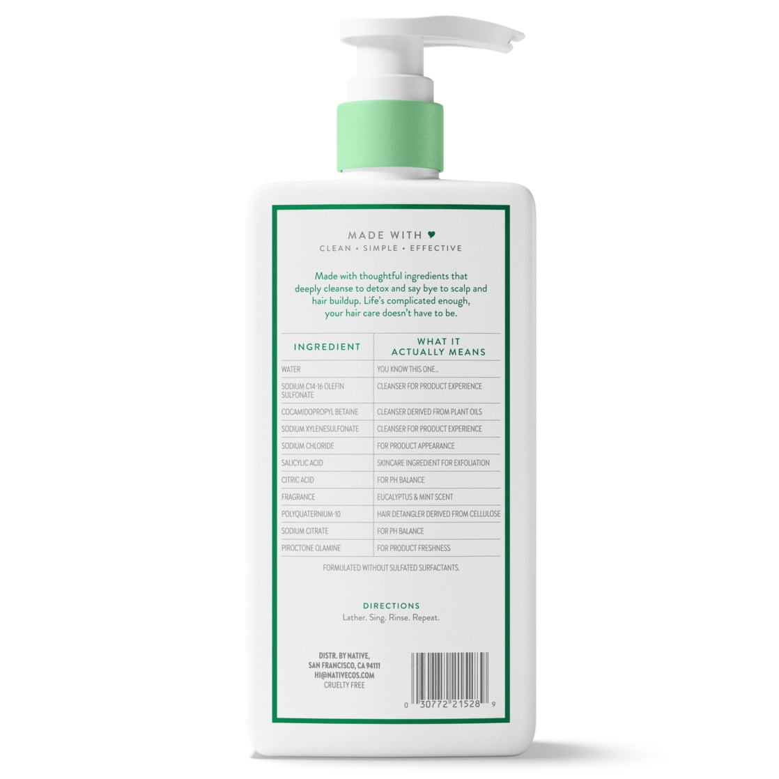 Detox Eucalyptus and Mint Shampoo 16.5 fl oz