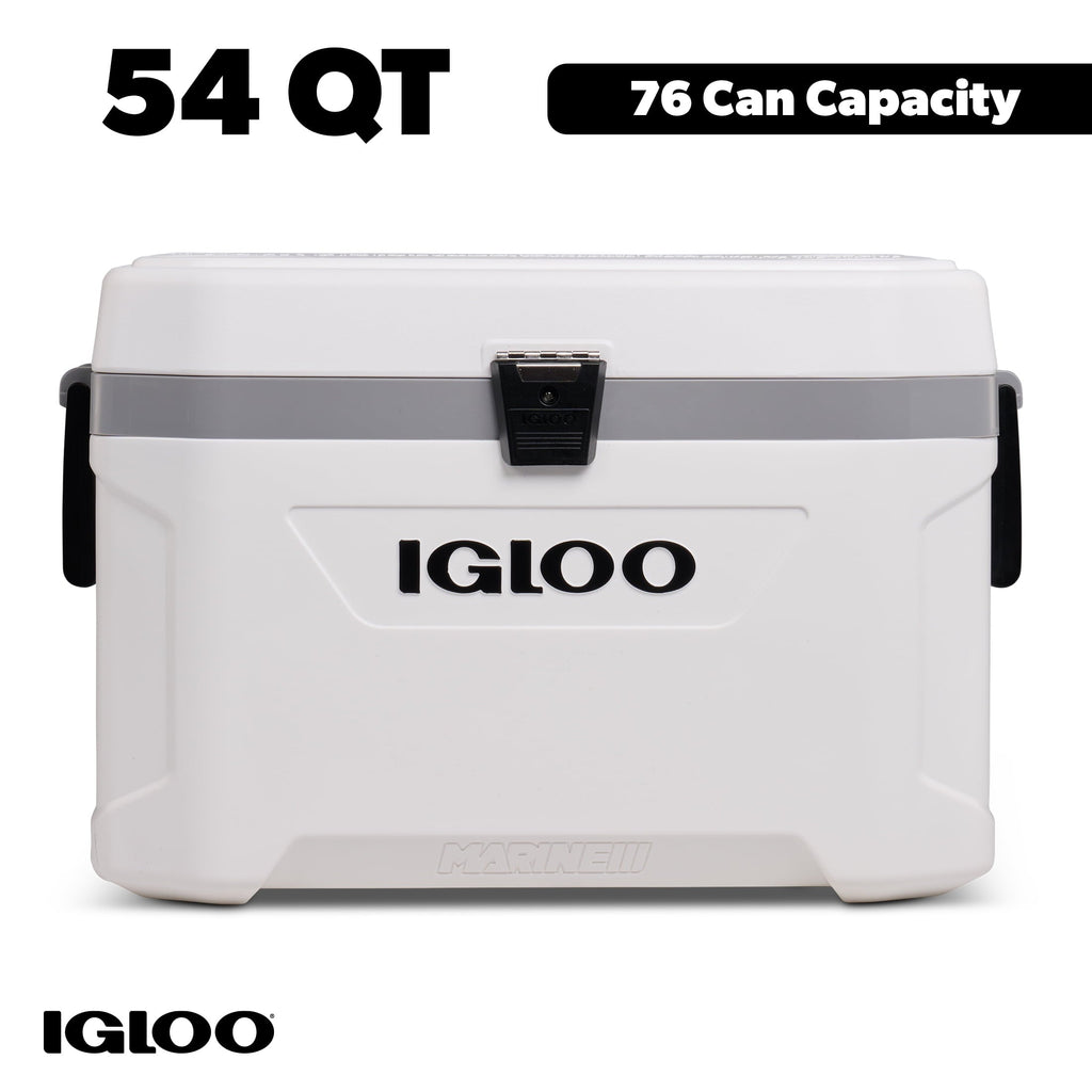 54 QT Marine Ultra Ice Chest Cooler, White