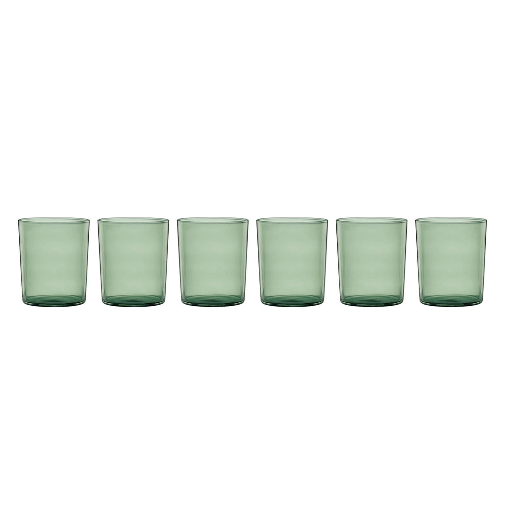 Entertain 365 16 oz Stackables Green Glasses (Set of 6)