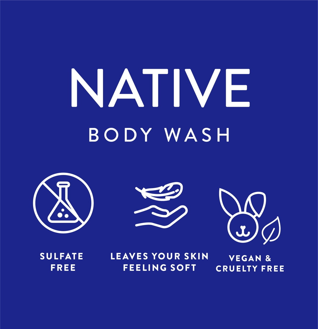 Body Wash, Sweet Peach & Nectar, Sulfate Free, Naturally Derived Ingredients, 24hr Freshness, for Women & Men, 3 fl oz