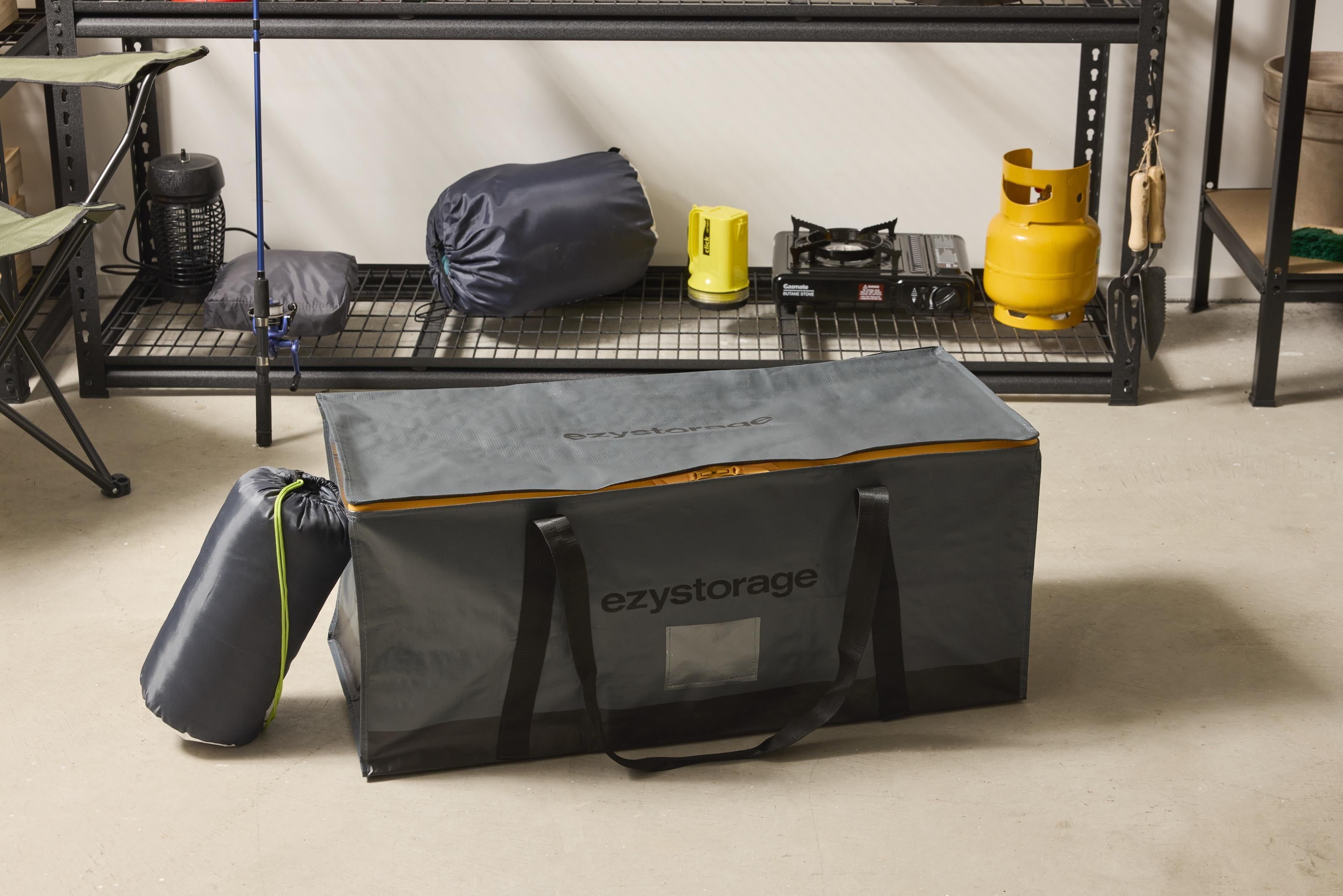 22.1 Gallon, Large, Heavy-Duty Collapsible Utility Storage Bag with Zipper and Reinforced Handles