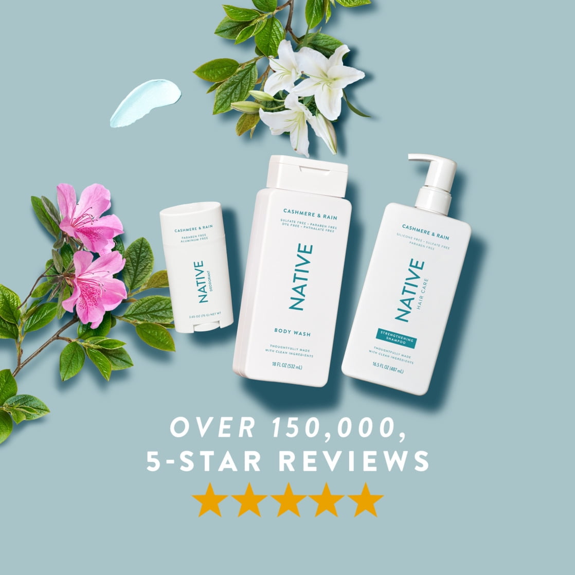 Body Wash, Sea Salt & Cedar, Sulfate Free, Naturally Derived Ingredients, 24hr Freshness, for Women & Men, 18 fl oz