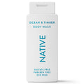 Body Wash, Ocean & Timber, Sulfate Free, Naturally Derived Ingredients, 24hr Freshness, for Women & Men, 18 fl oz