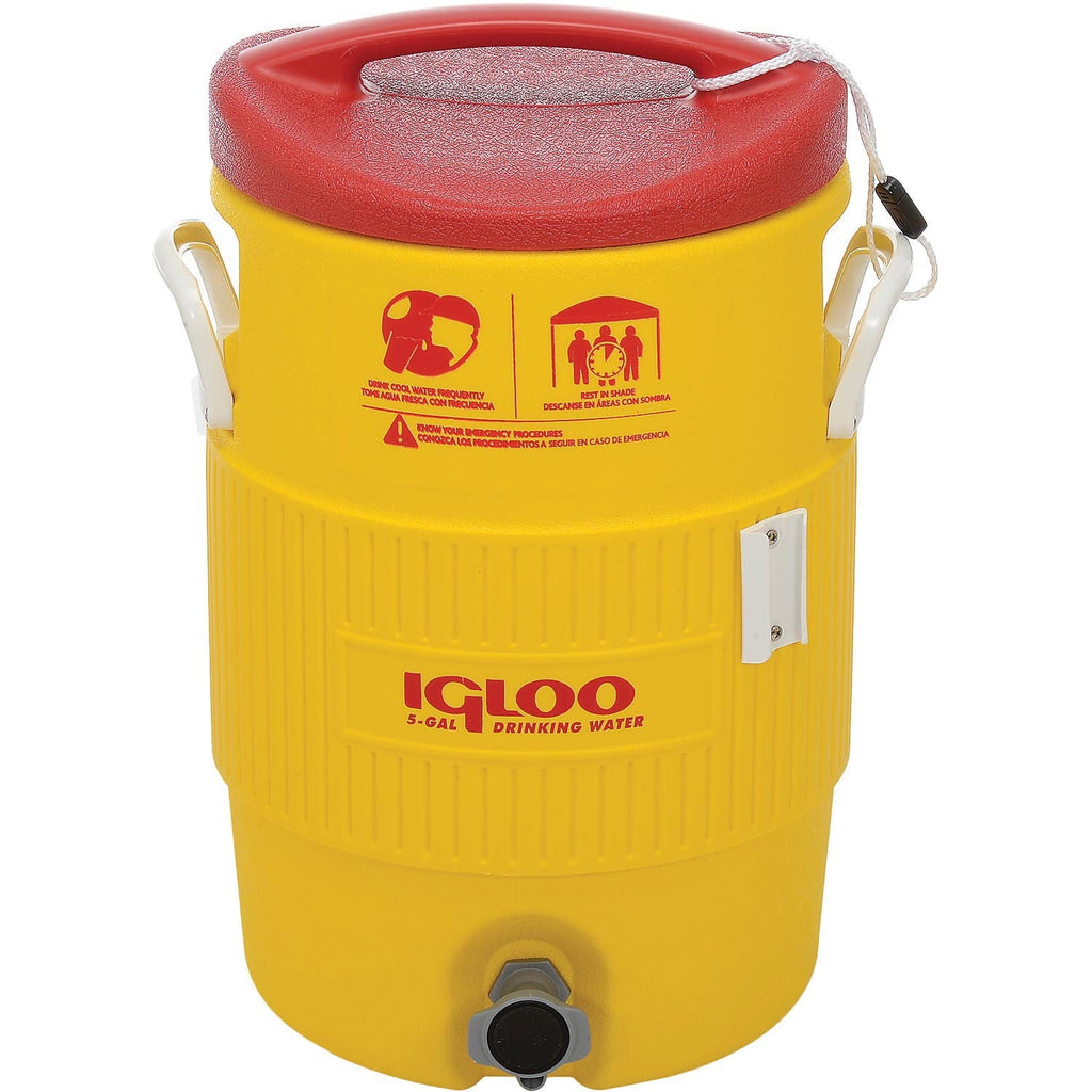 385-48153 Heat Stress Solution Water Coolers, 5 gal, Red/Yellow