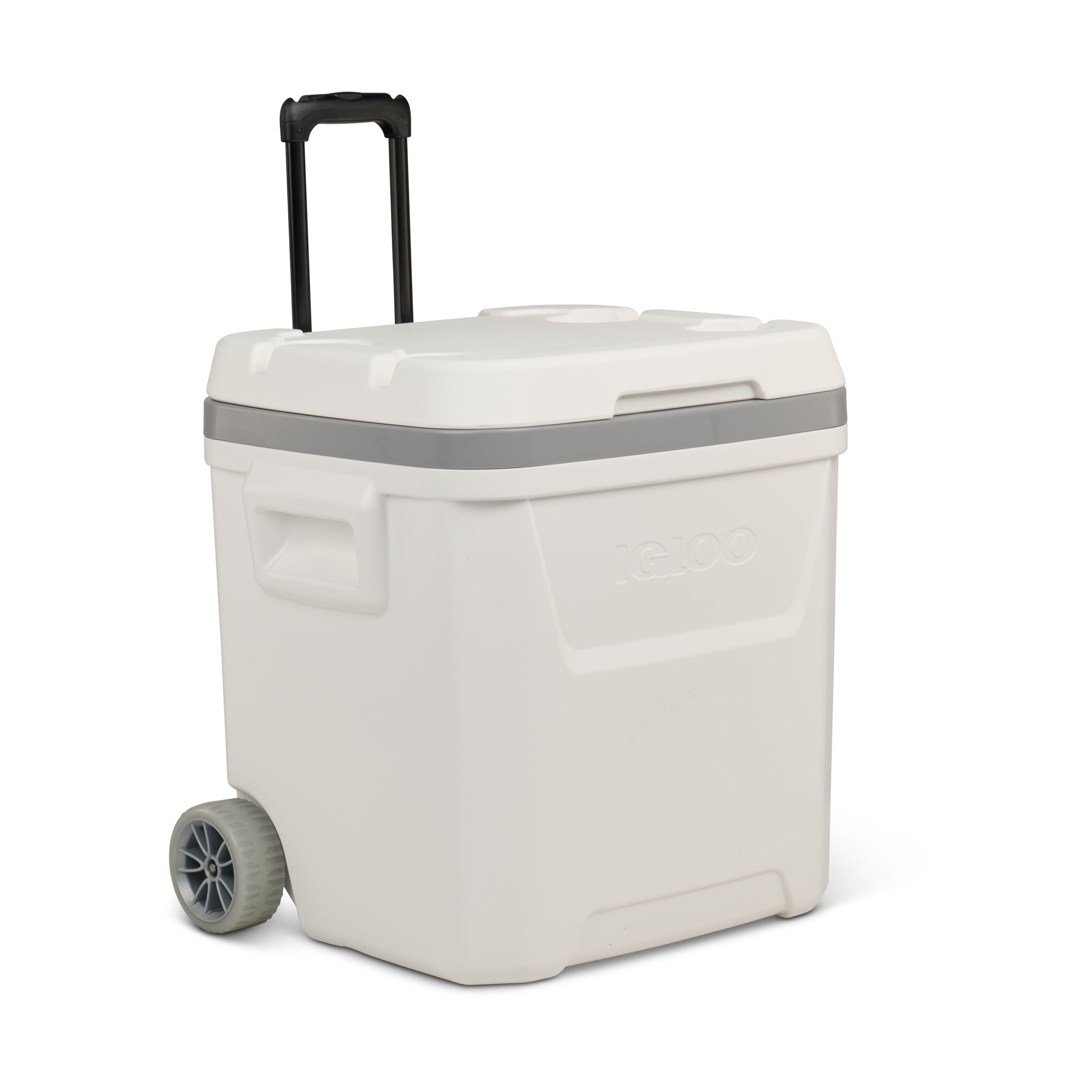 60 QT Marine Ice Chest Cooler with Wheels, White