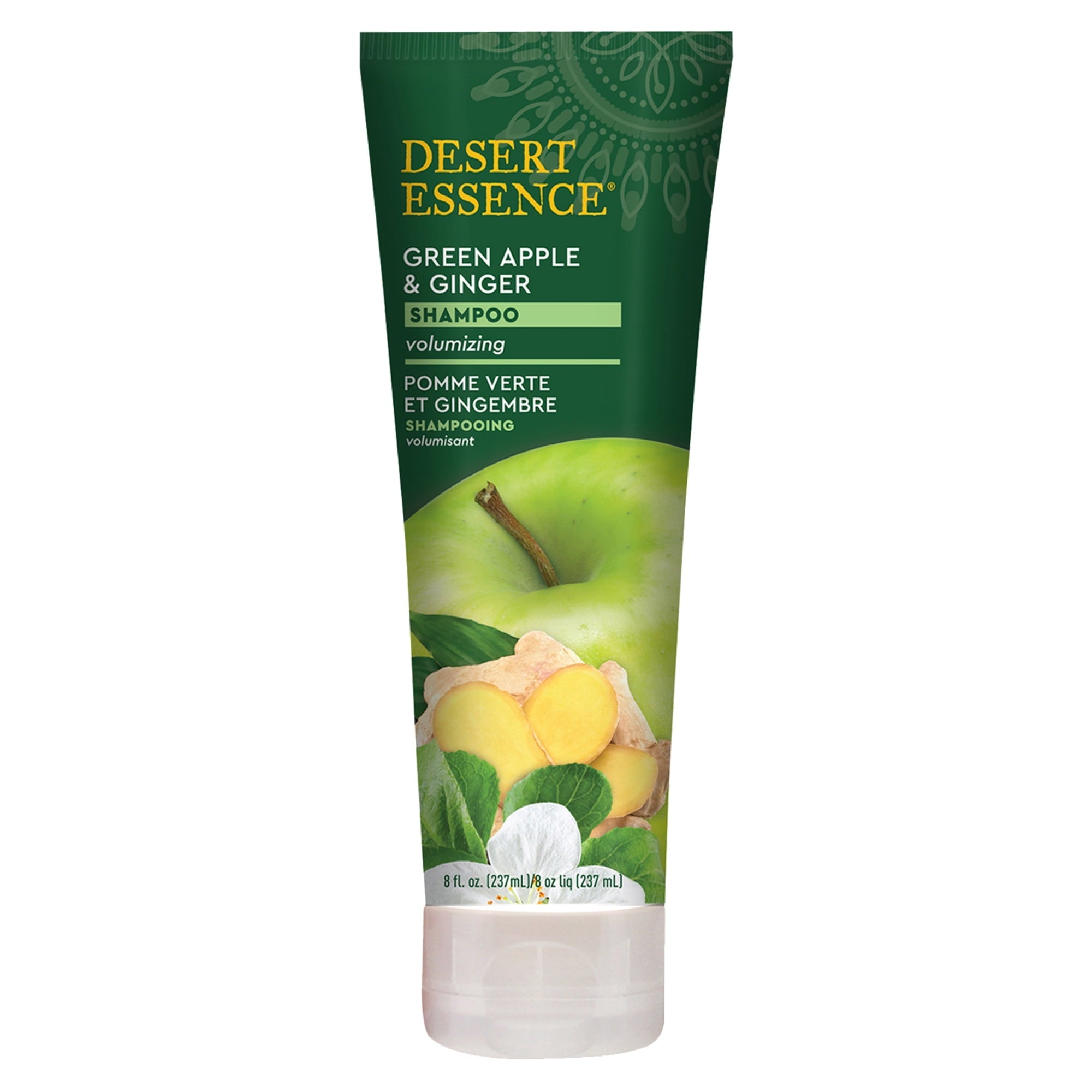 Apple & Ginger Shampoo 8 fl. oz. - Gluten Free - Vegan - Cruelty Free - Volumizing - Fuller Hair - Revitalizes Scalp - Cleansing