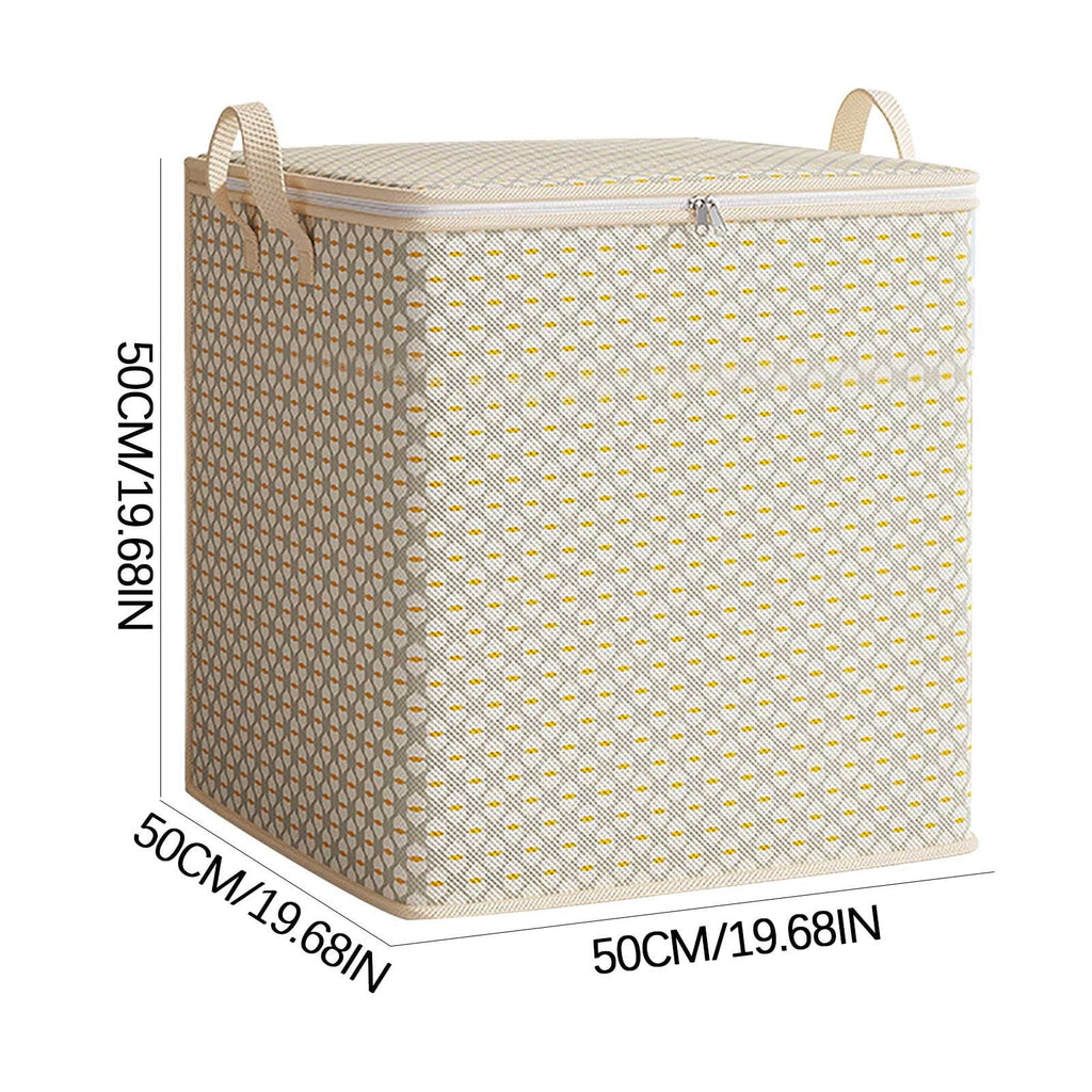Clothes Storage Bins With Lids, Non-Woven Organizers Storage Containers With Reinforced Handles, Capacity Moving Bags for Home, Office, Clothing, 30L