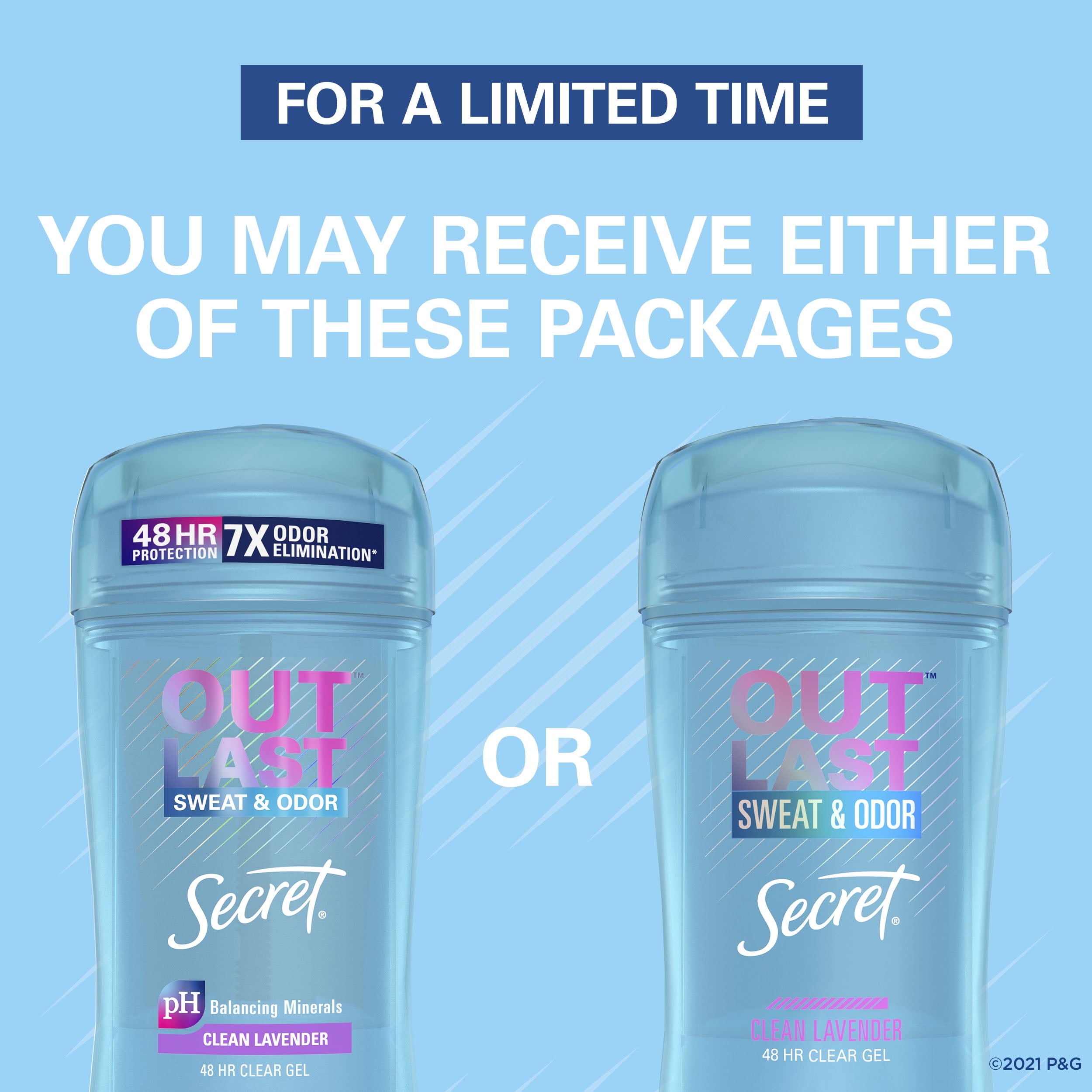 Clear Gel Antiperspirant Deodorant for Women, Clean Lavendar 2.6 oz