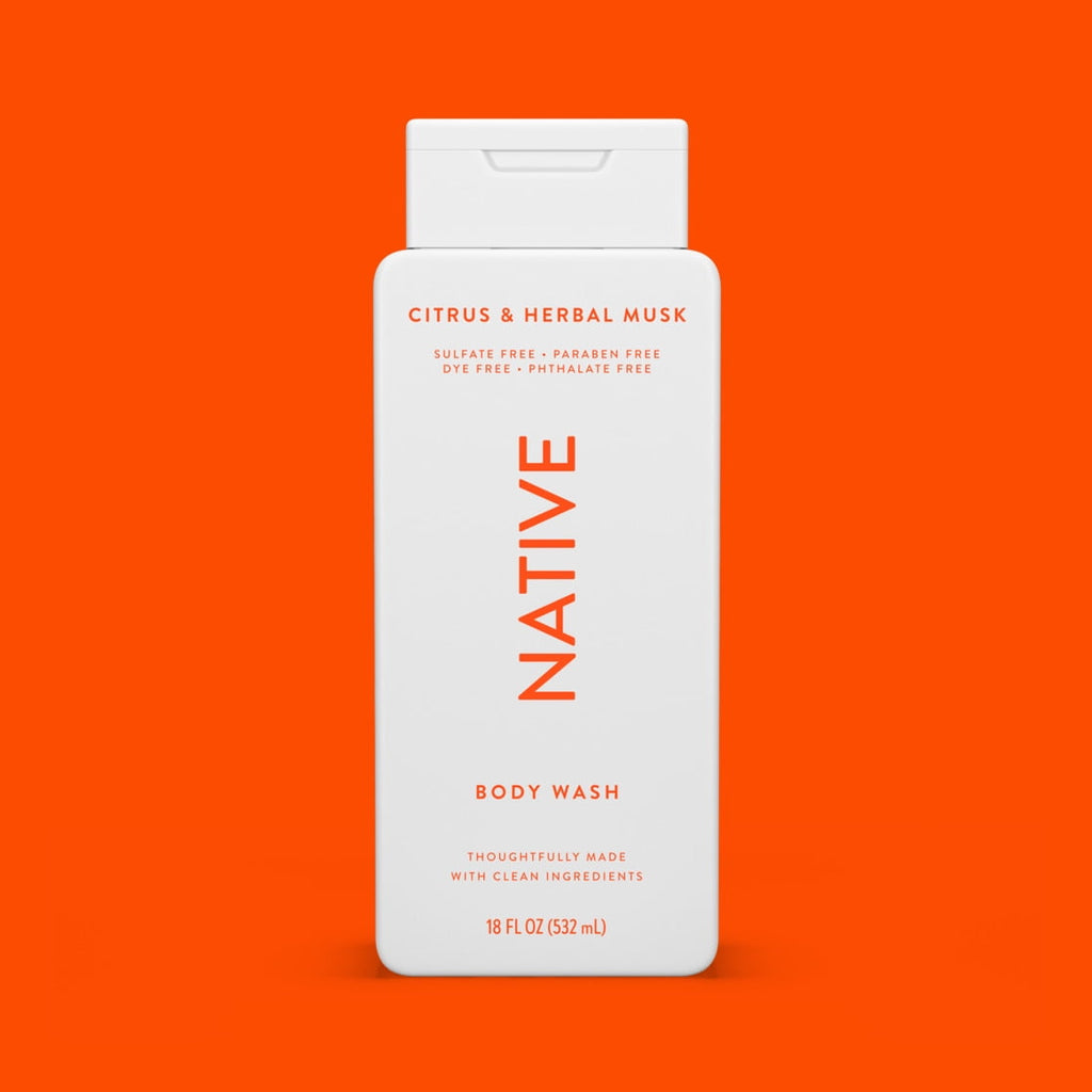Body Wash, Citrus & Herbal Musk, Sulfate Free, Naturally Derived Ingredients, 24hr Freshness, for Women & Men, 18 fl oz