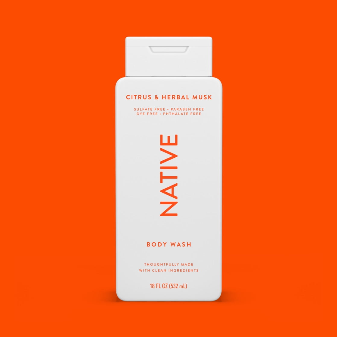 Body Wash, Citrus & Herbal Musk, Sulfate Free, Naturally Derived Ingredients, 24hr Freshness, for Women & Men, 18 fl oz