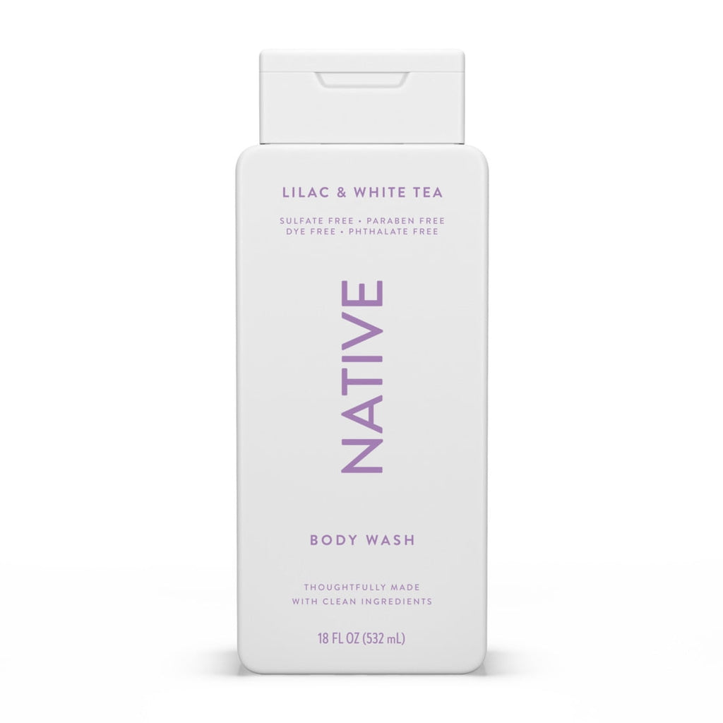 Body Wash, Lilac & White Tea, Sulfate Free, Naturally Derived Ingredients, 24hr Freshness, for Women & Men, 18 fl oz