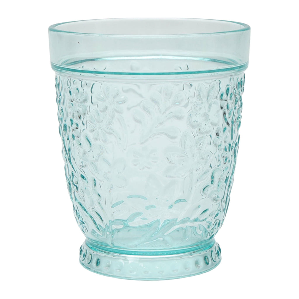 (2 pack) 16-Ounce Embossed Tritan Plastic Ditsy Tumbler, Teal