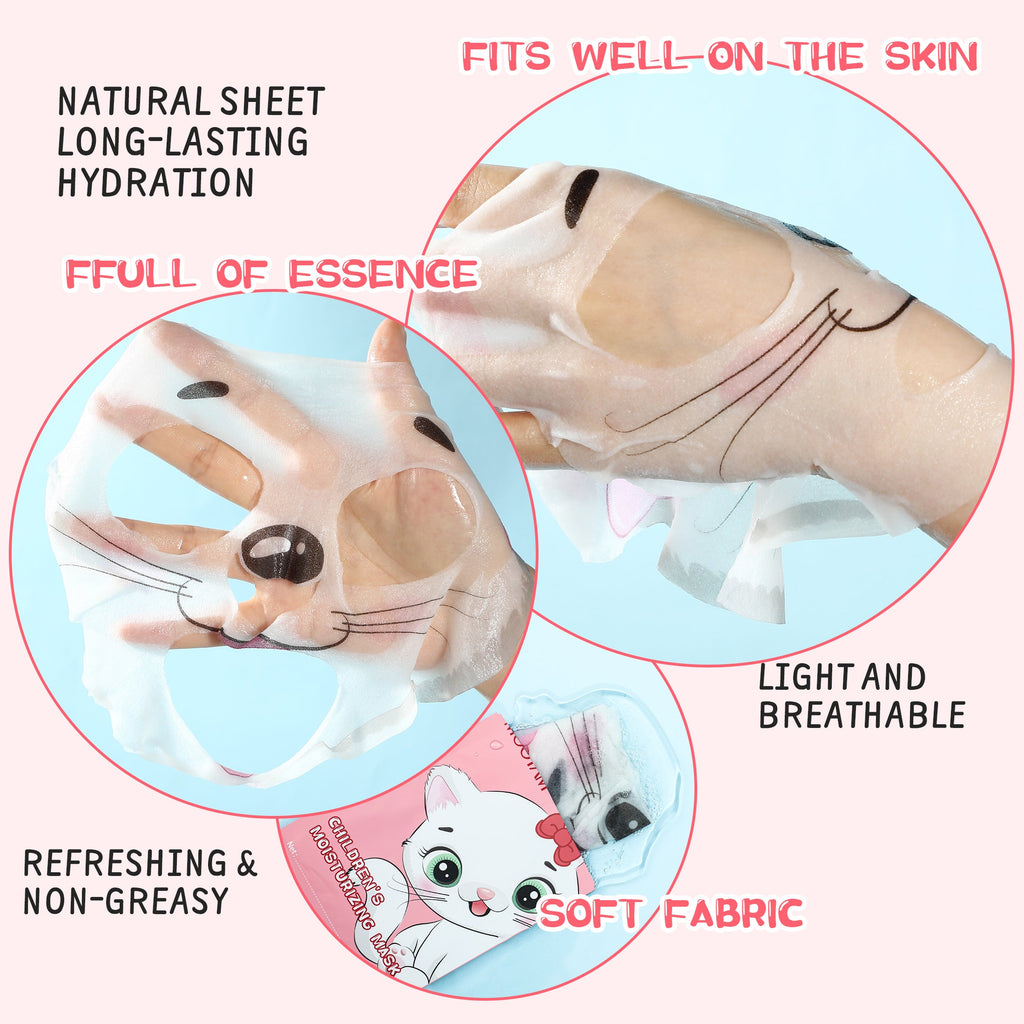11 Pack Fruit Moisturizing Facial Mask Sheet, Rich in Fruit Essence Face Mask to Brighten and Hydrate Dull Skin