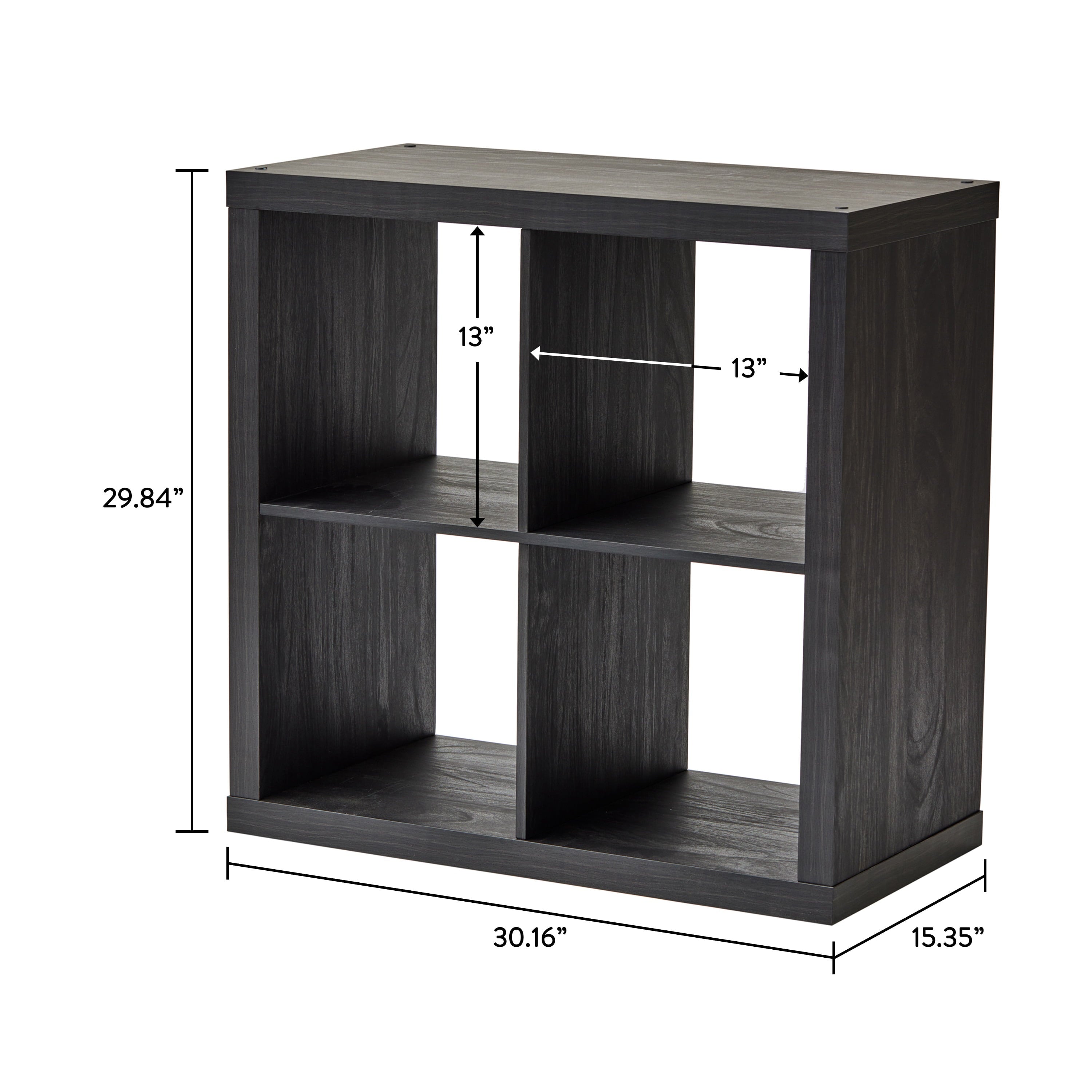 Better Homes & Gardens 4 Cube Storage Organizer, White Texture