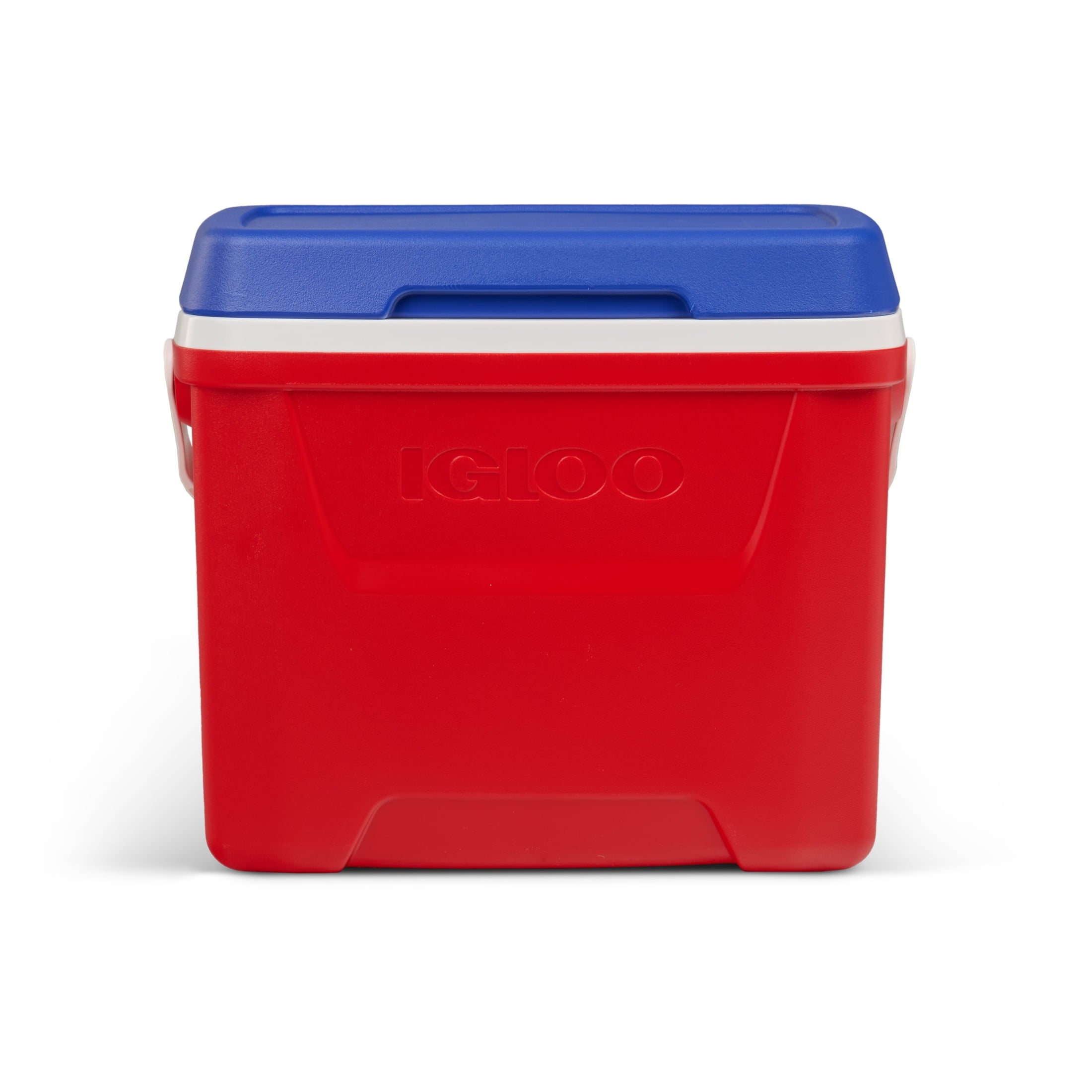 28 QT Laguna Hard-Sided Ice Chest Cooler, Aqua Blue and White