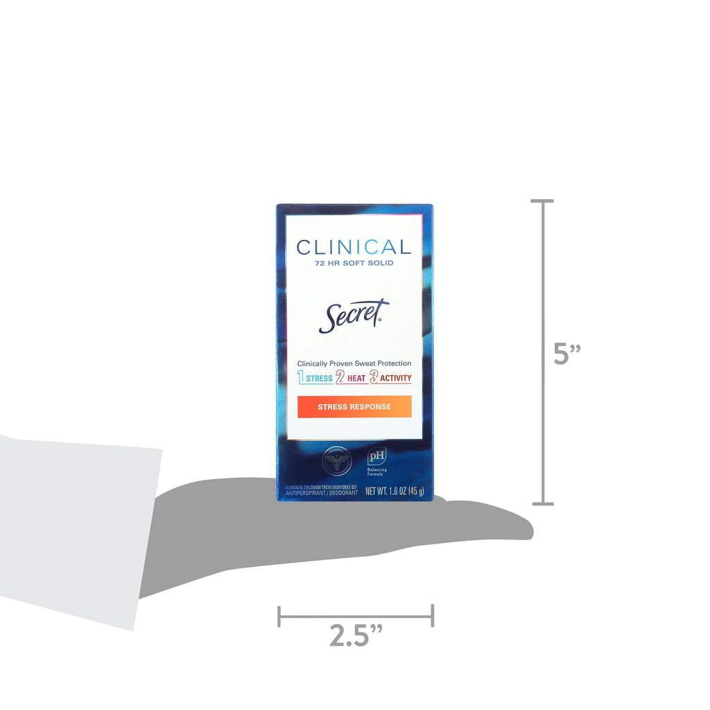 Clinical Strength Soft Solid Female Antiperspirant and Deodorant, Stress Response, 1.6 oz