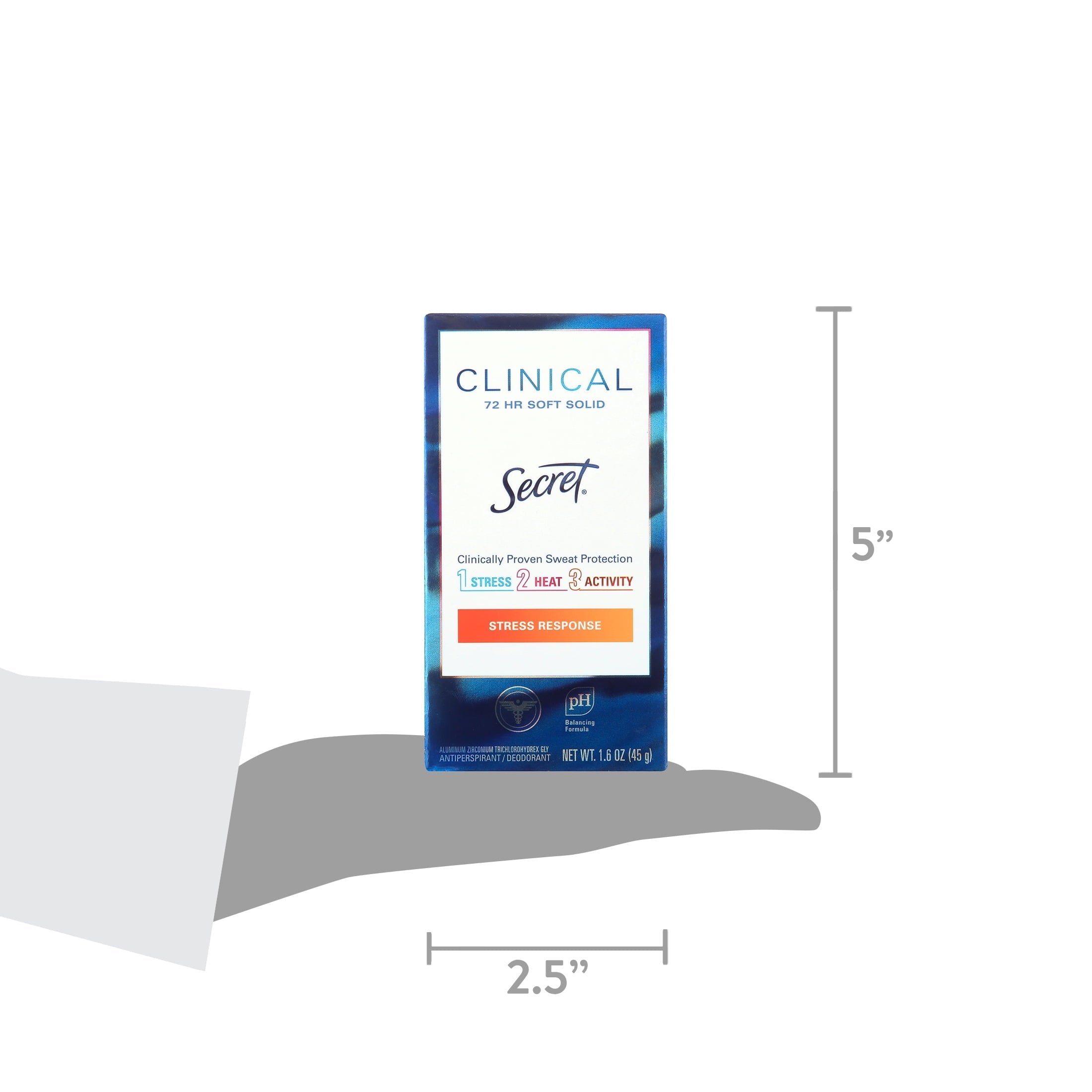 Clinical Strength Soft Solid Female Antiperspirant and Deodorant, Stress Response, 1.6 oz