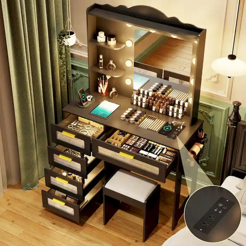 Makeup Vanity with 3 Lighting Colors