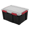 20 Gallon Large Gasket Tote, IP68 Plastic Storage Bin with Lid, Gasket Seal and Latches, Black