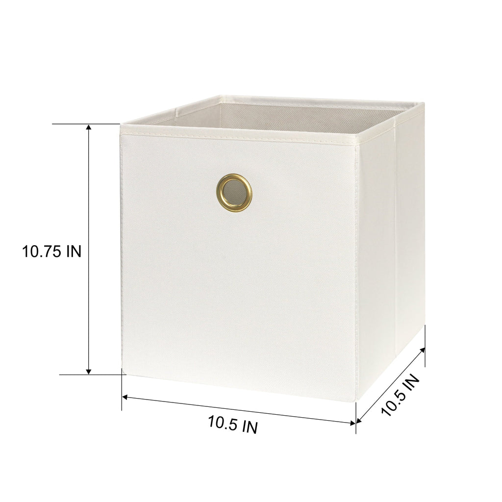 Collapsible Fabric Cube Storage Bins (10.5" x 10.5"), Blue Cove, 4 Pack