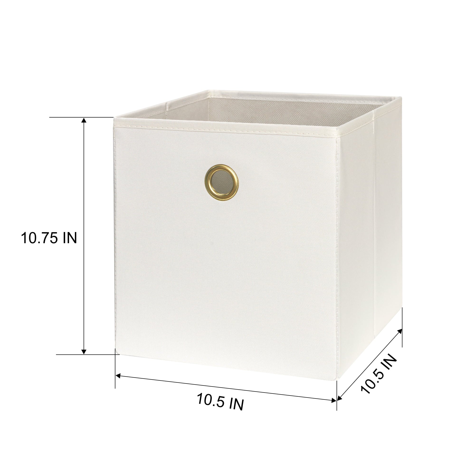 Collapsible Fabric Cube Storage Bins (10.5" x 10.5"), Blue Cove, 4 Pack