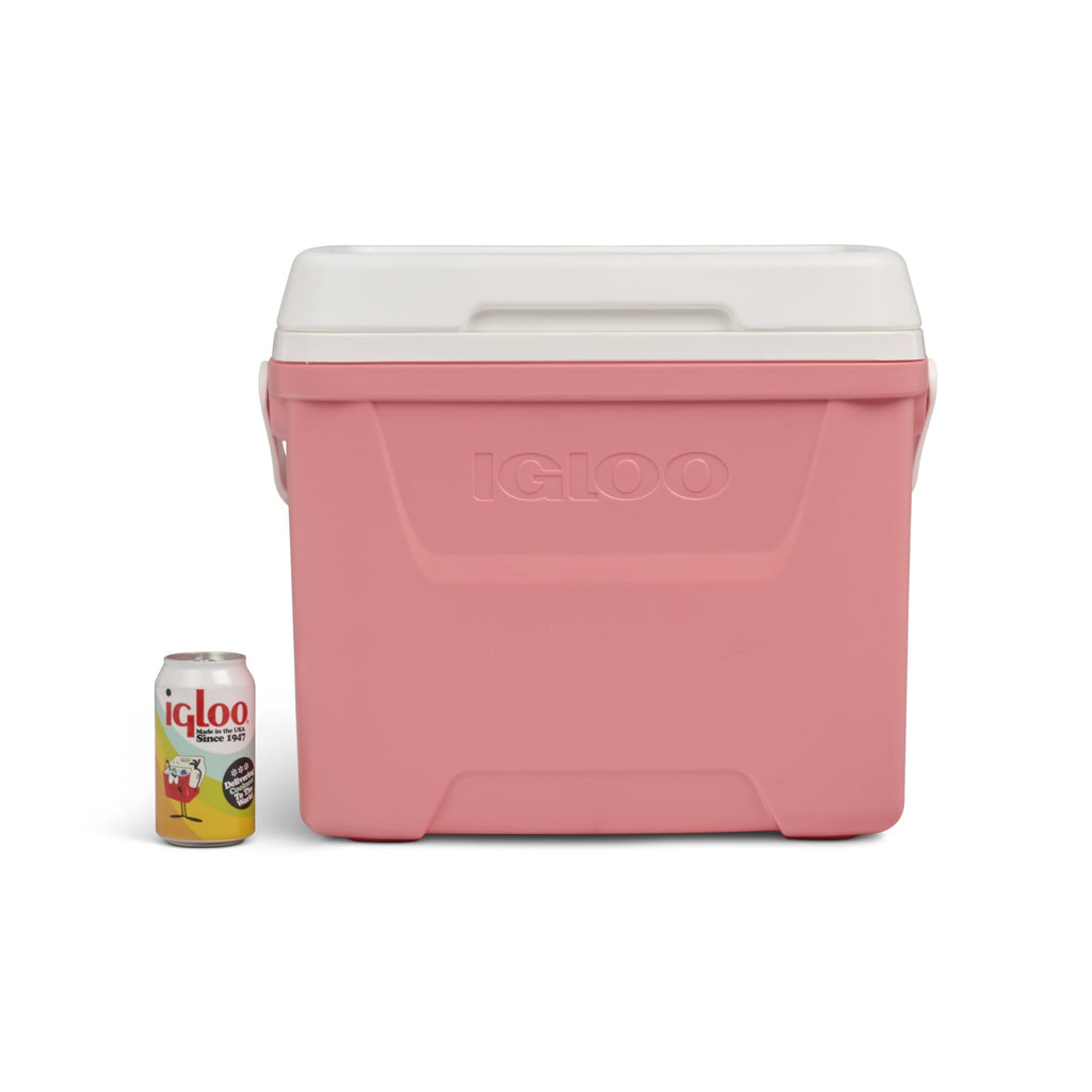 28 QT Laguna Hard-Sided Ice Chest Cooler, Aqua Blue and White