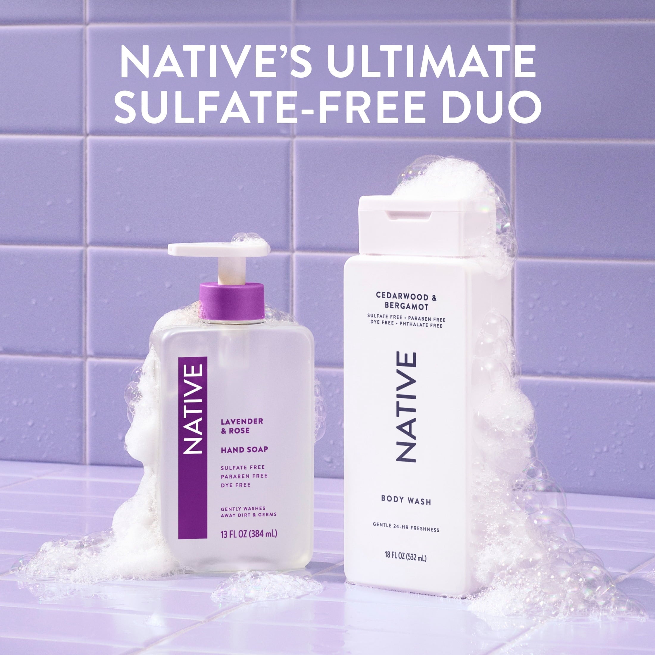 Body Wash, Cedarwood & Bergamot, Sulfate Free, Naturally Derived Ingredients, 24hr Freshness, for Women & Men, 18 fl oz