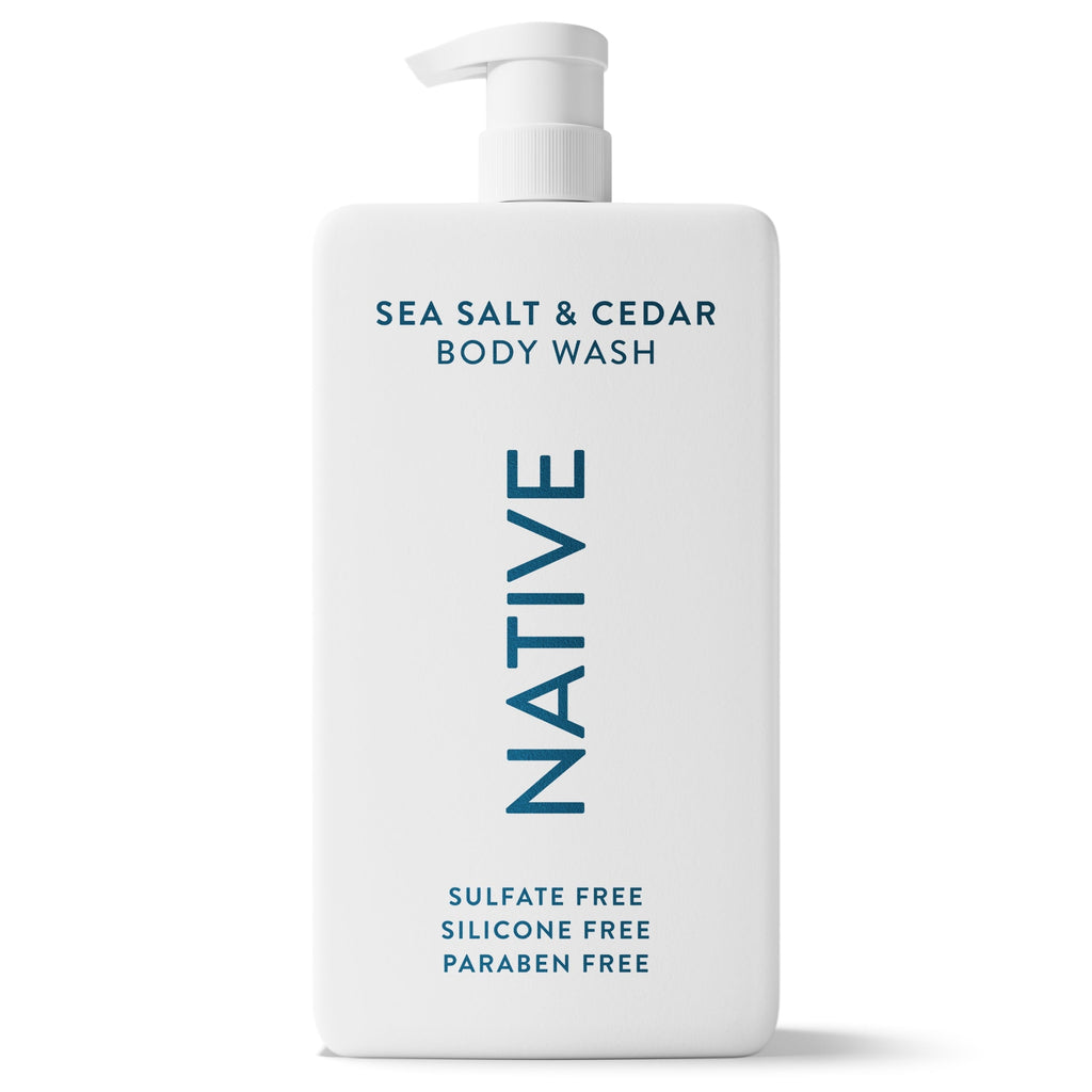 Body Wash, Sea Salt & Cedar, Sulfate Free, Naturally Derived Ingredients, 24hr Freshness, for Women & Men, 36 fl oz