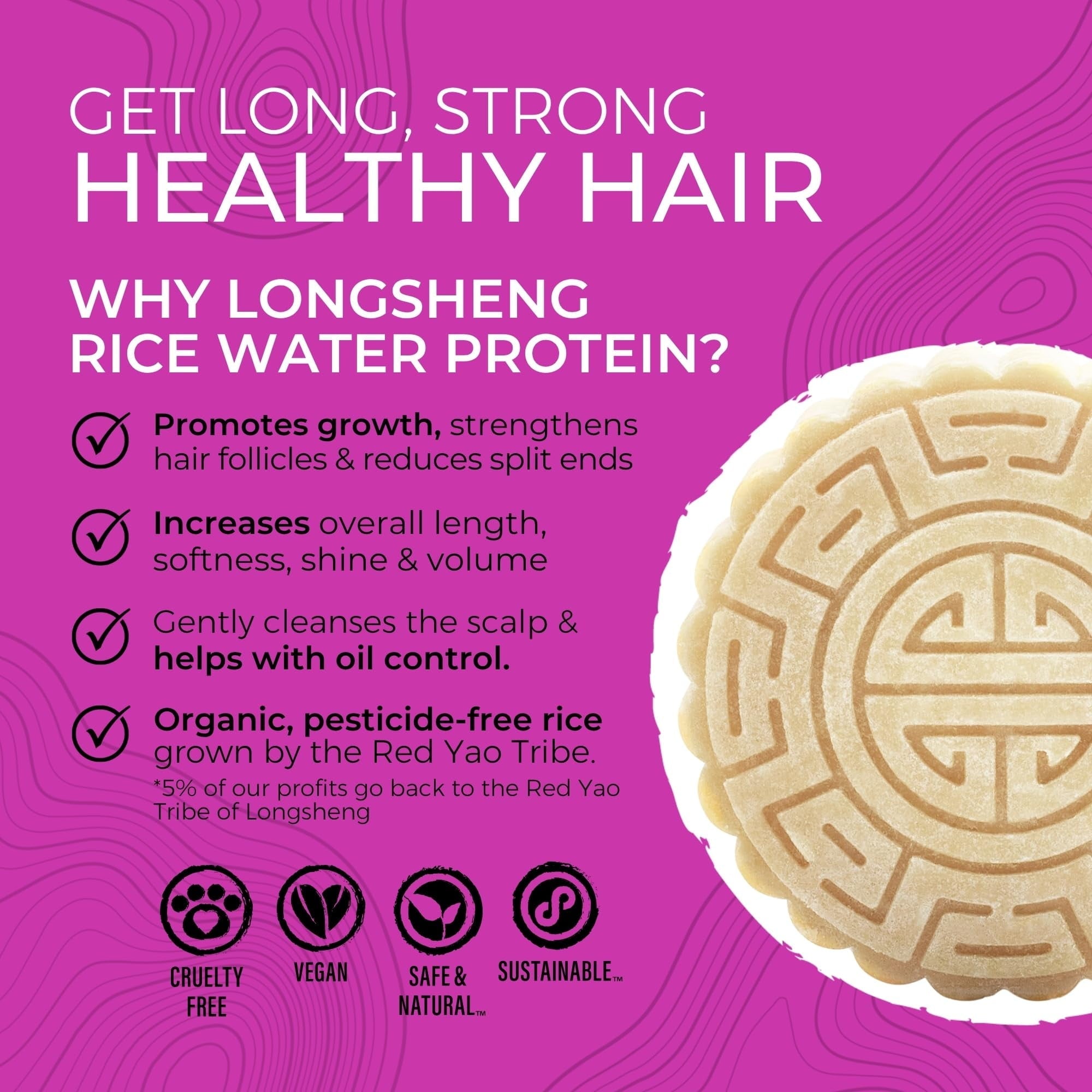 Citrus Yao Shampoo Bar Made with Rice Water- Volumizing