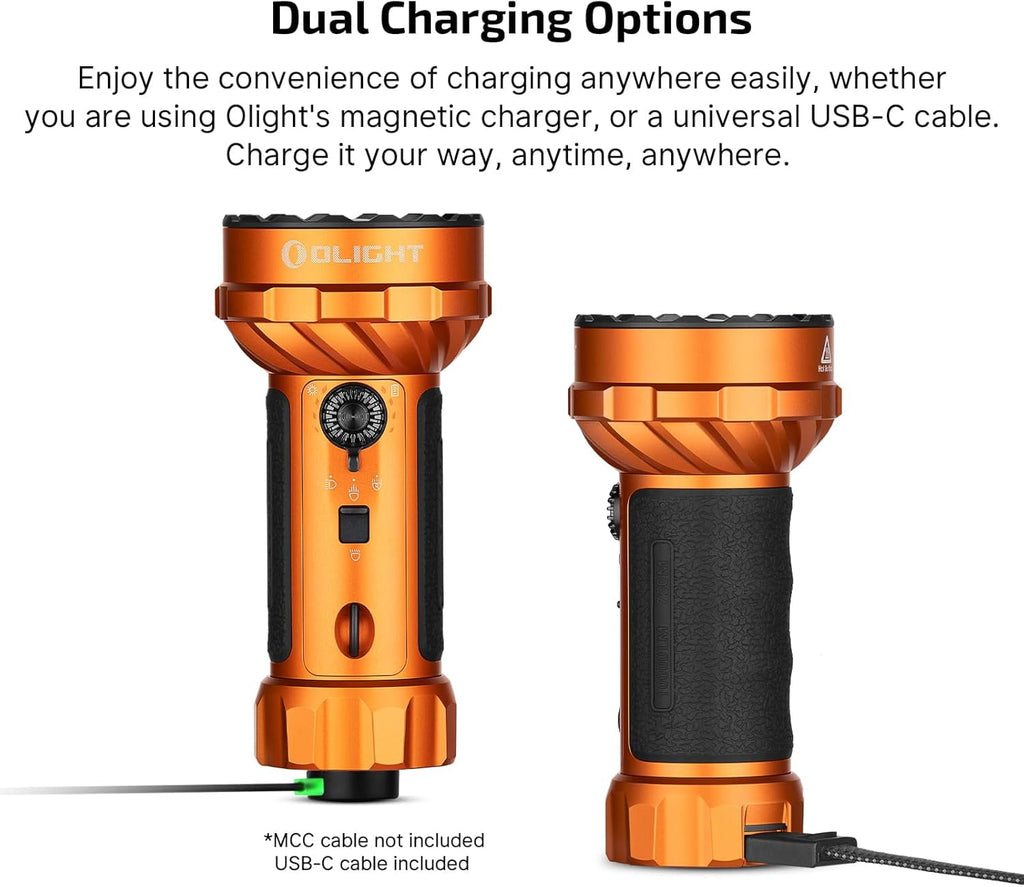 Marauder Mini 2 Bright Flashlight 10,000 Lumen with 750 Meters Beam Distance, Rechargeable Light with Dual Charging & 5 Lighting Modes for Outdoor, Camping, Emergencies (Midnight Blue)