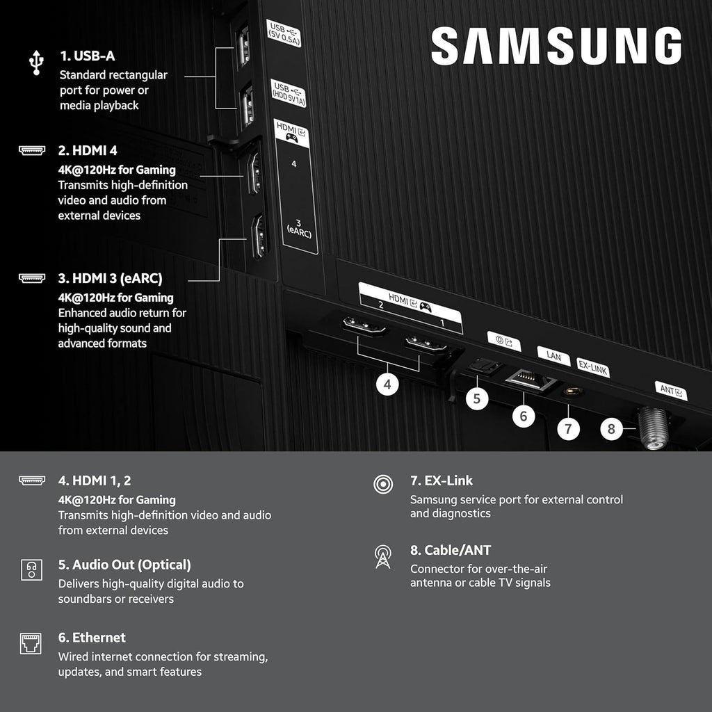 Samsung 65-Inch Class OLED 4K S85F Series Vision AI Smart TV (2025 Model 65S85F) Object Tracking Sound Lite w/Dolby Atmos NQ4 AI Gen2 Processor Contour Design Color Booster Pro Alexa Built-in