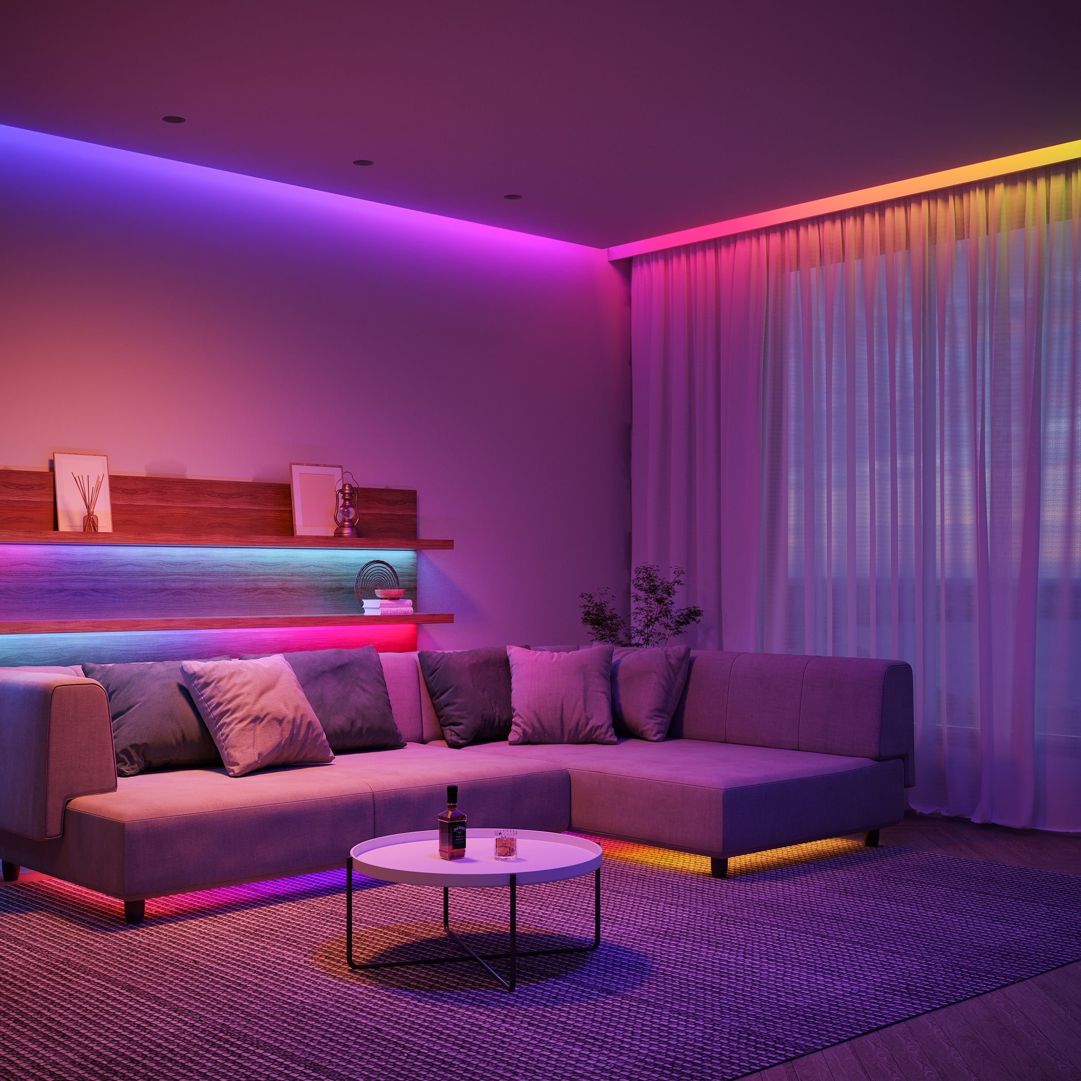 24.6ft Wi-Fi RGBICW LED Strip Light