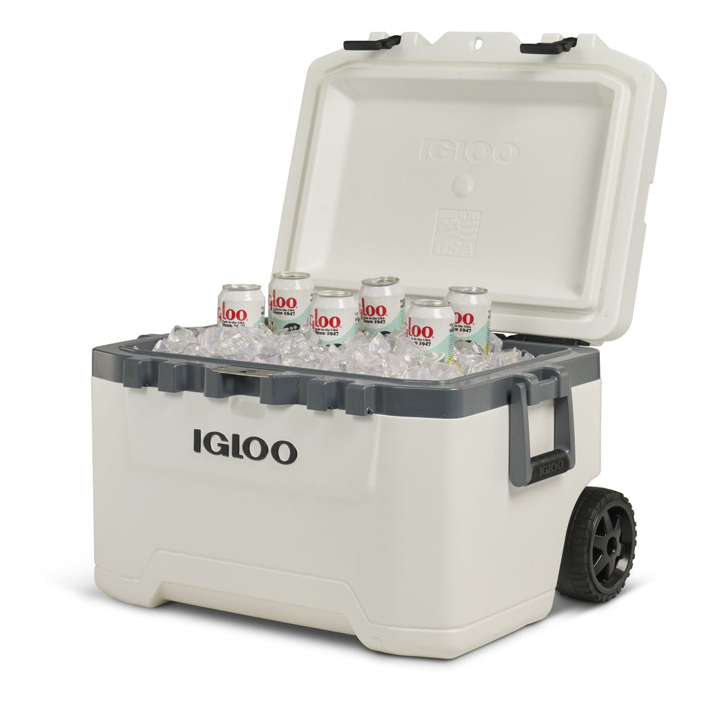 52 QT Overland Ice Chest Cooler with Wheels, Gray and Blue