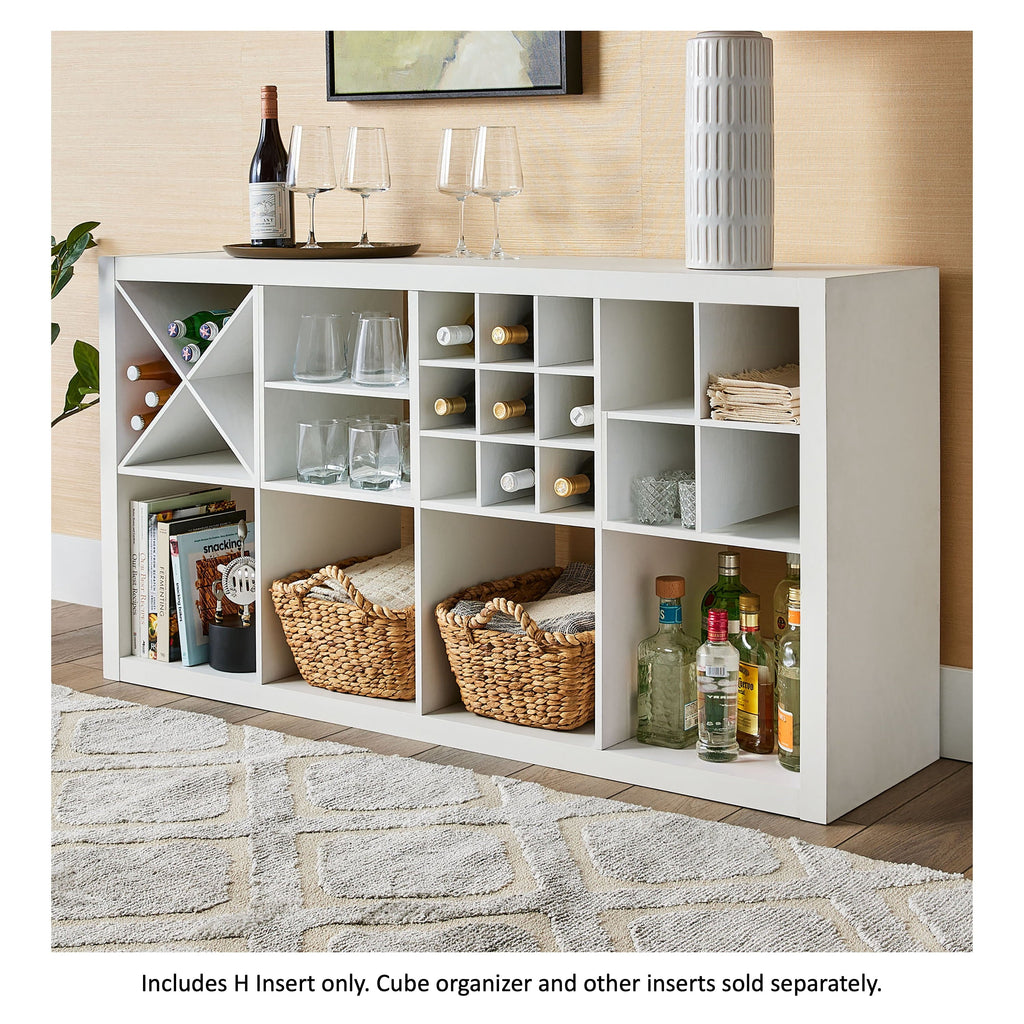 Better Homes & Gardens H Shelf Insert for Cube Organizers, White Texture