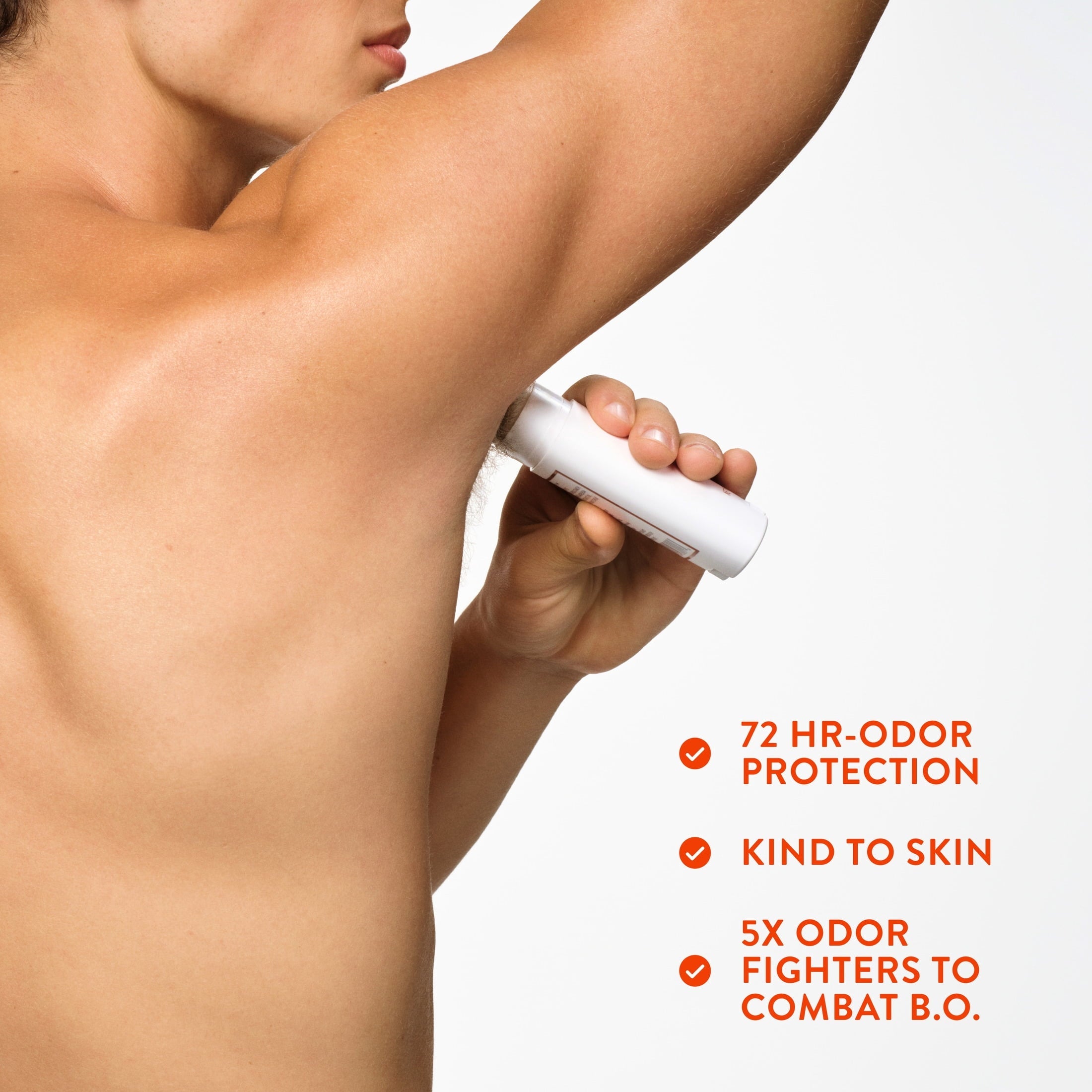 Aluminum Free Deodorant For Men, 72 Hour Solid Deodorant Stick, Citrus & Herbal Musk, 3.1oz
