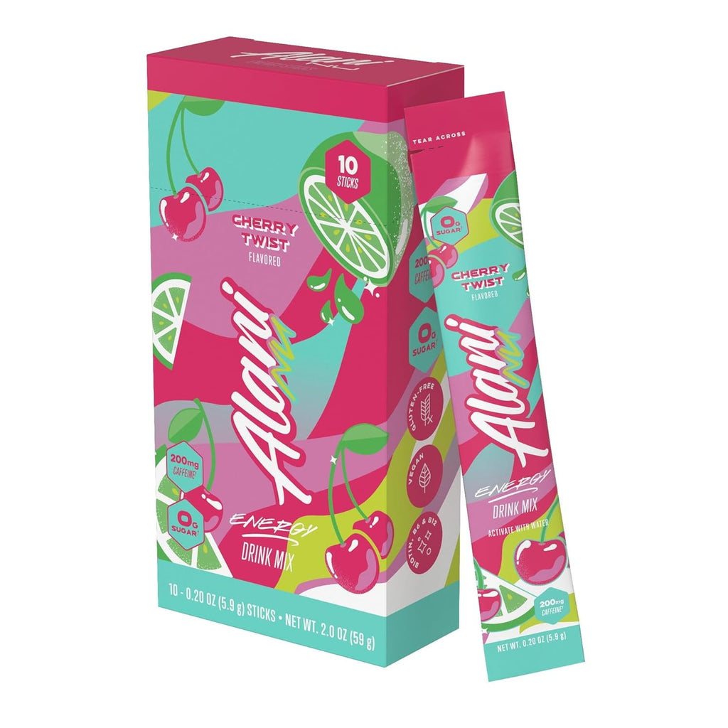 Energy Sticks, Cherry Twist, 10 Count, 200mg Caffeine, Zero Sugar