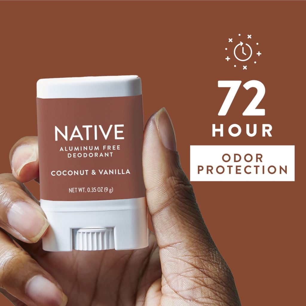 Deodorant, Aluminum Free, Coconut & Vanilla, for Women and Men, Travel Size 0.35 oz