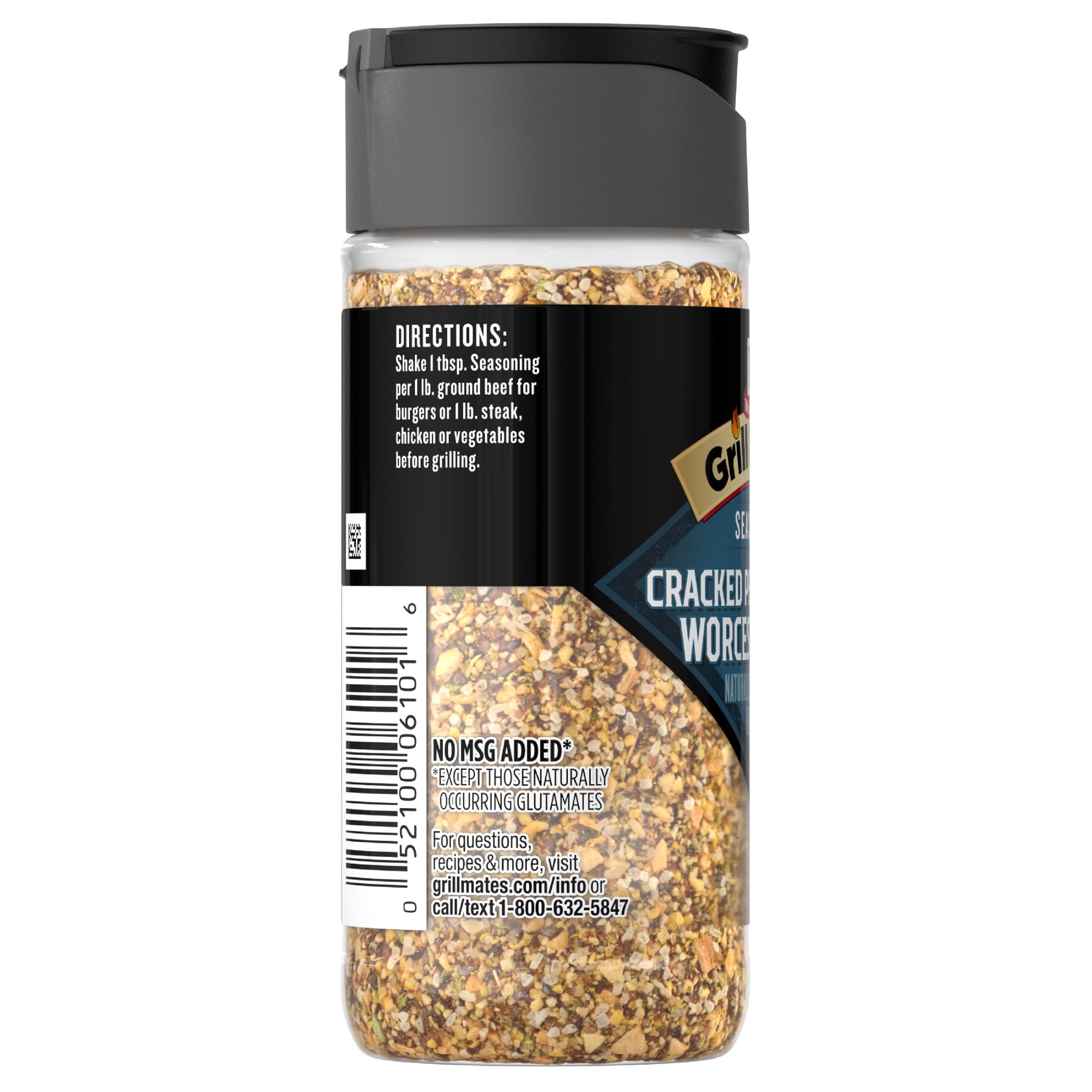 Kosher Cracked Peppercorn & Worcestershire Seasoning, 2.75 oz Bottle