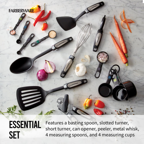 14-Piece Kitchen Tool and Gadget Kitchen Utensil Set in Black