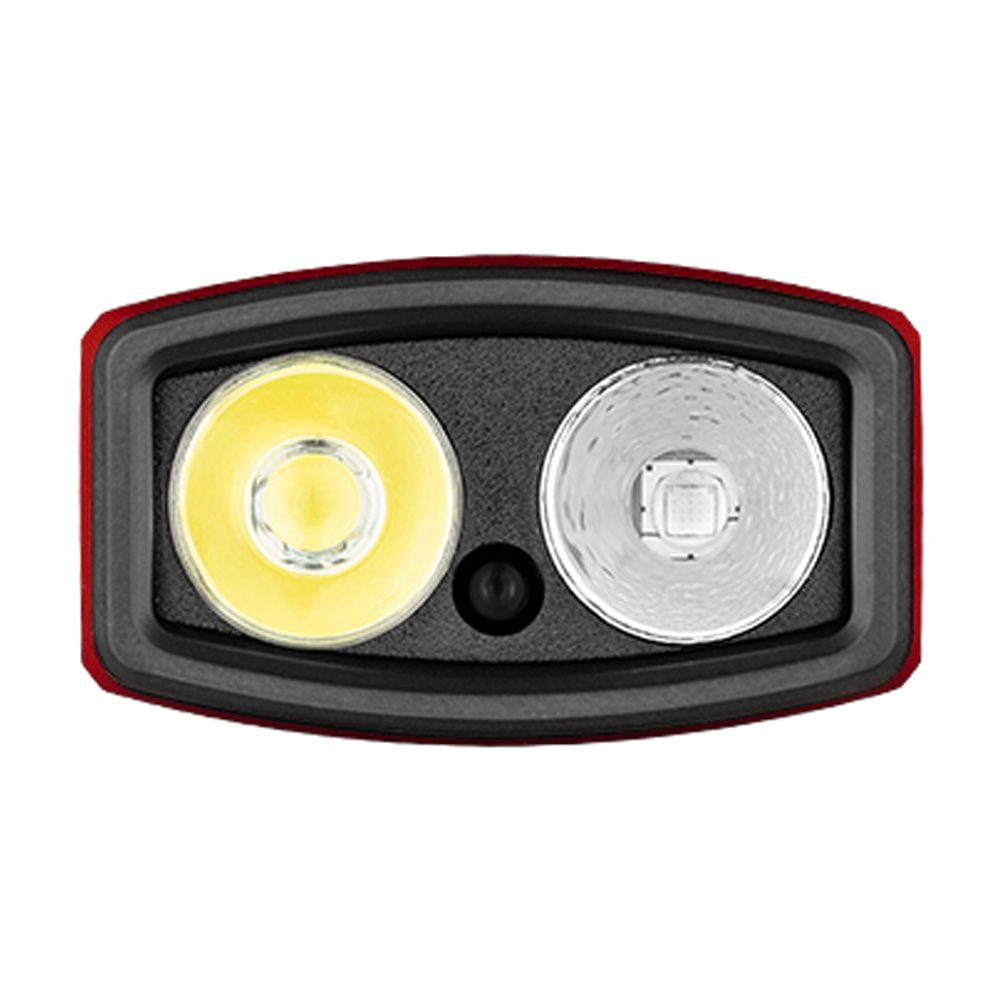 Arkfeld Pro Flat Rechargeable EDC Flashlight with 1300 Lumens LED Light UV and Laser(Red CW 5700K-6700K)