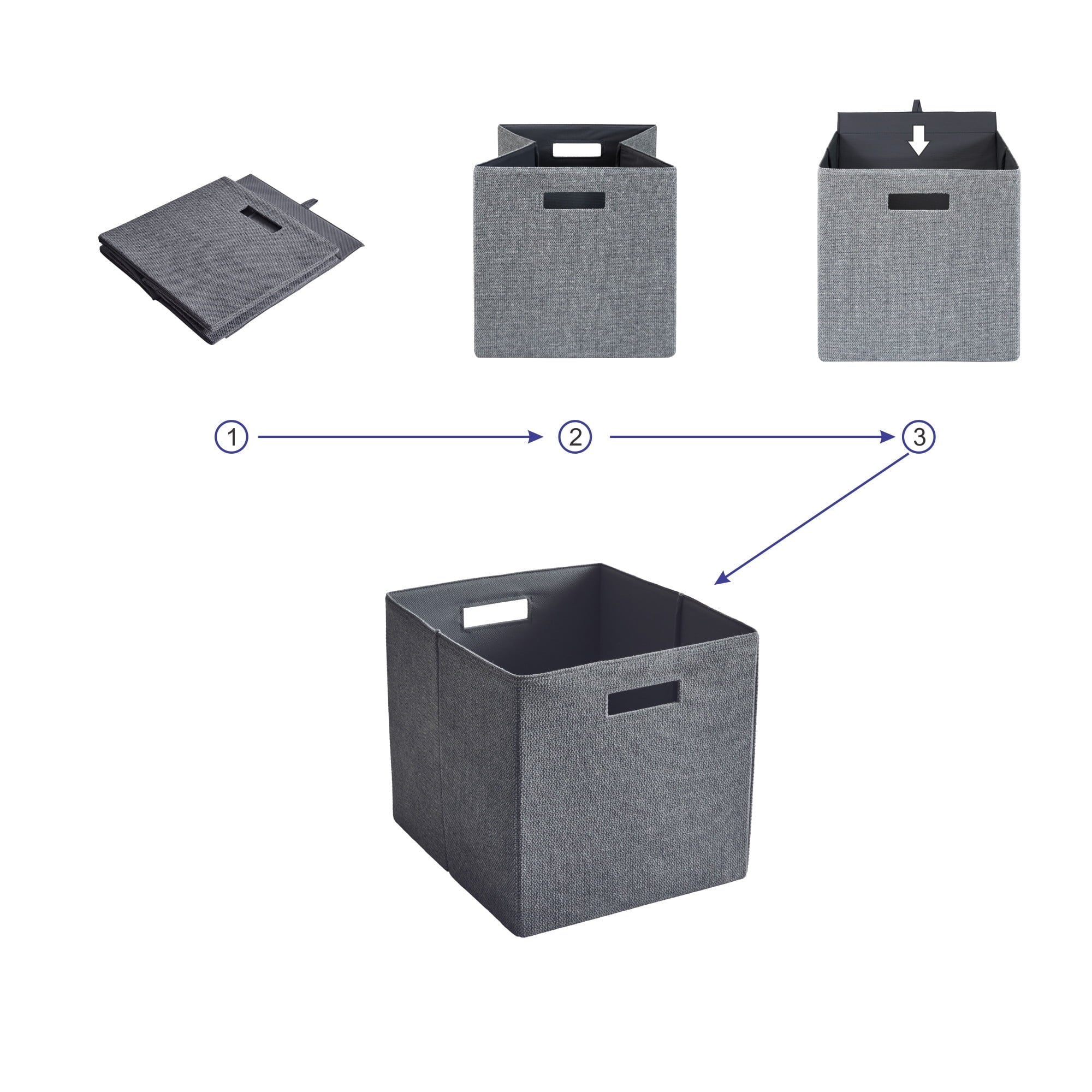 Better Homes & Gardens Collapsible Fabric Cube Storage Bin, Vanilla