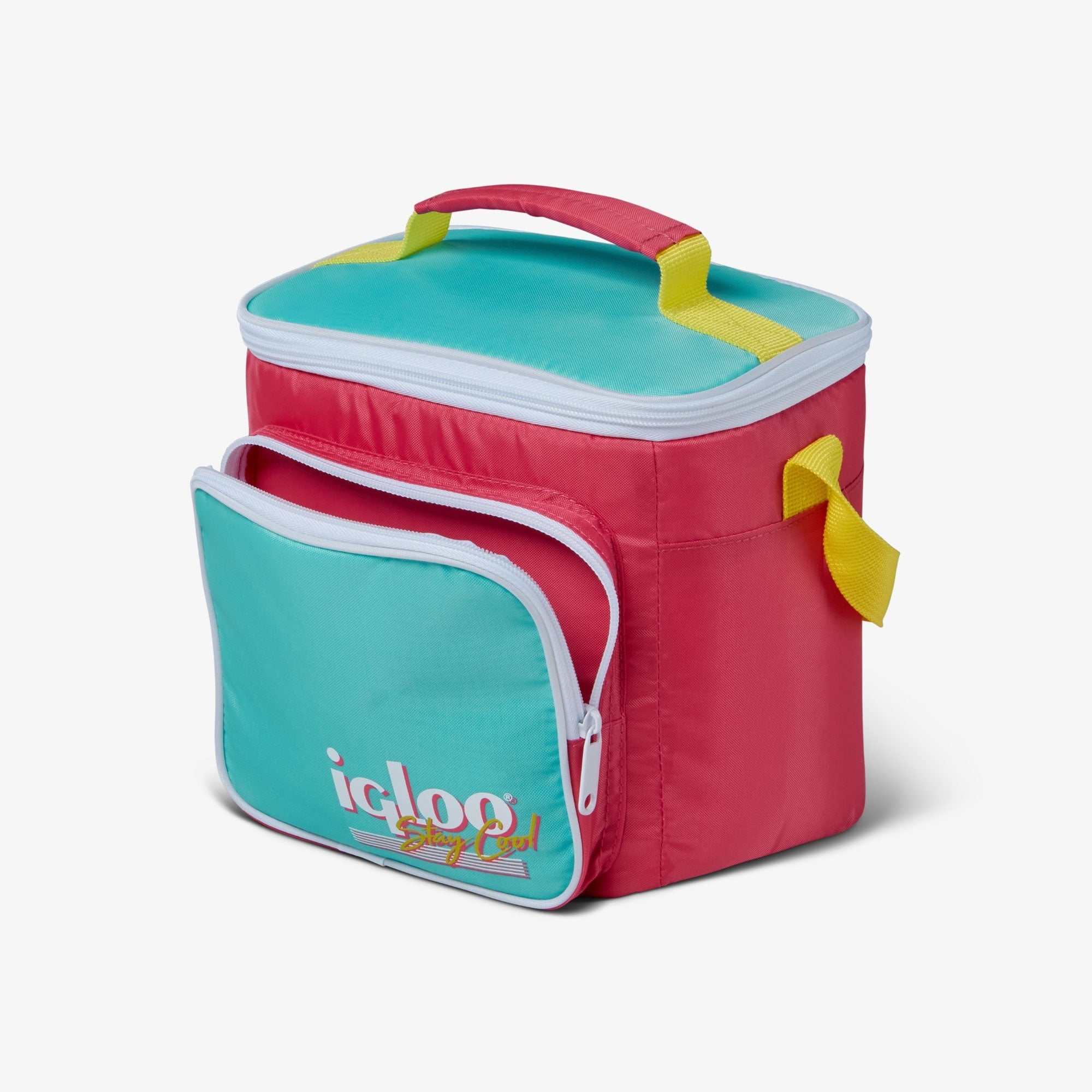 9 Can Capacity Retro Square Lunch Bag Cooler, Yellow