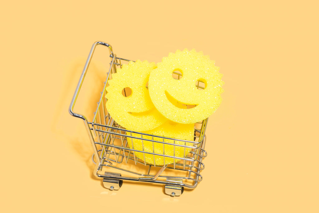 (3 pack) Scrub Daddy Original Sponge Scratch-Free Dish Scrubber, Kitchen & Bath Cleaning Supplies. Scrubbies & Esponjas De Fregar Platos