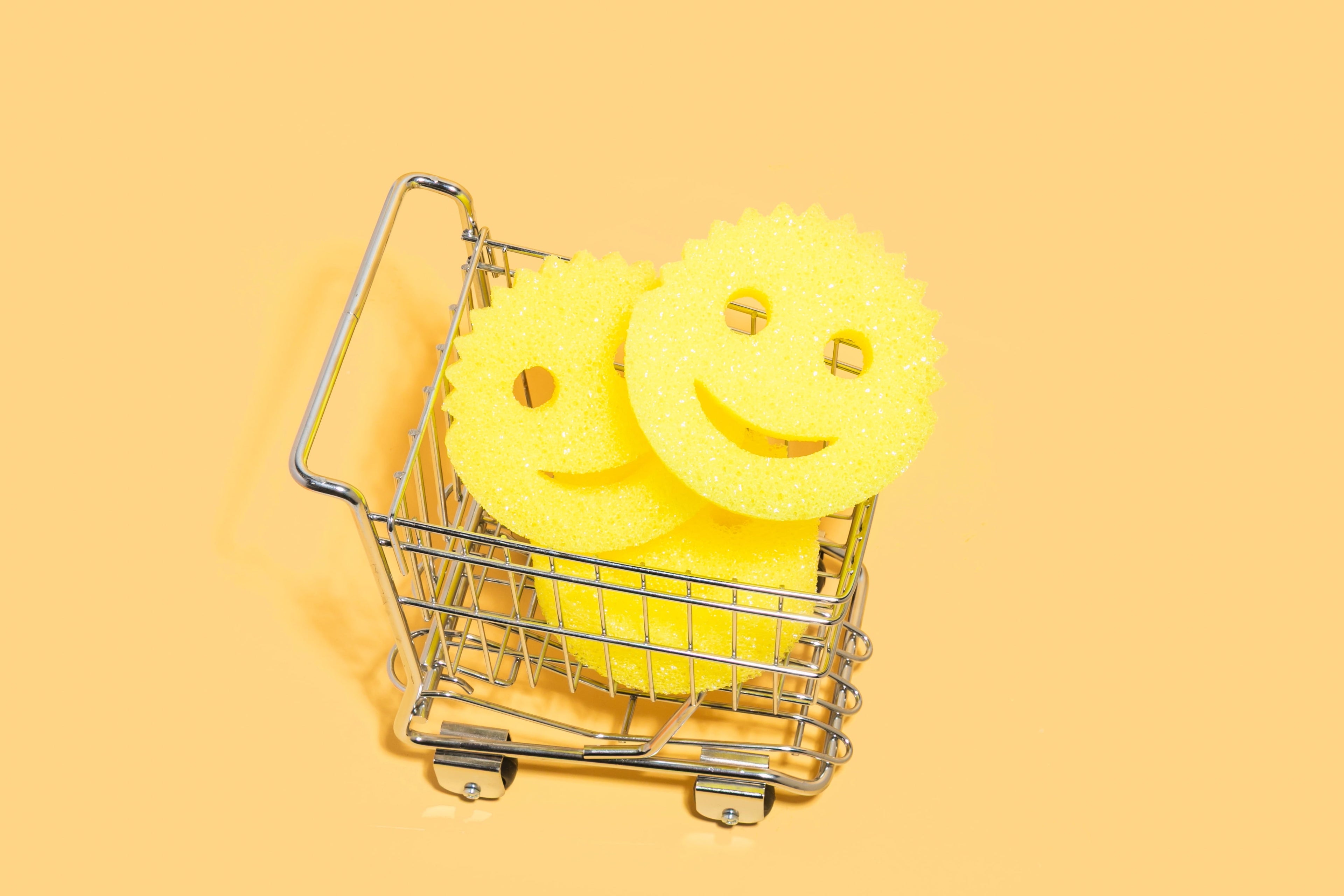 (3 pack) Scrub Daddy Original Sponge Scratch-Free Dish Scrubber, Kitchen & Bath Cleaning Supplies. Scrubbies & Esponjas De Fregar Platos