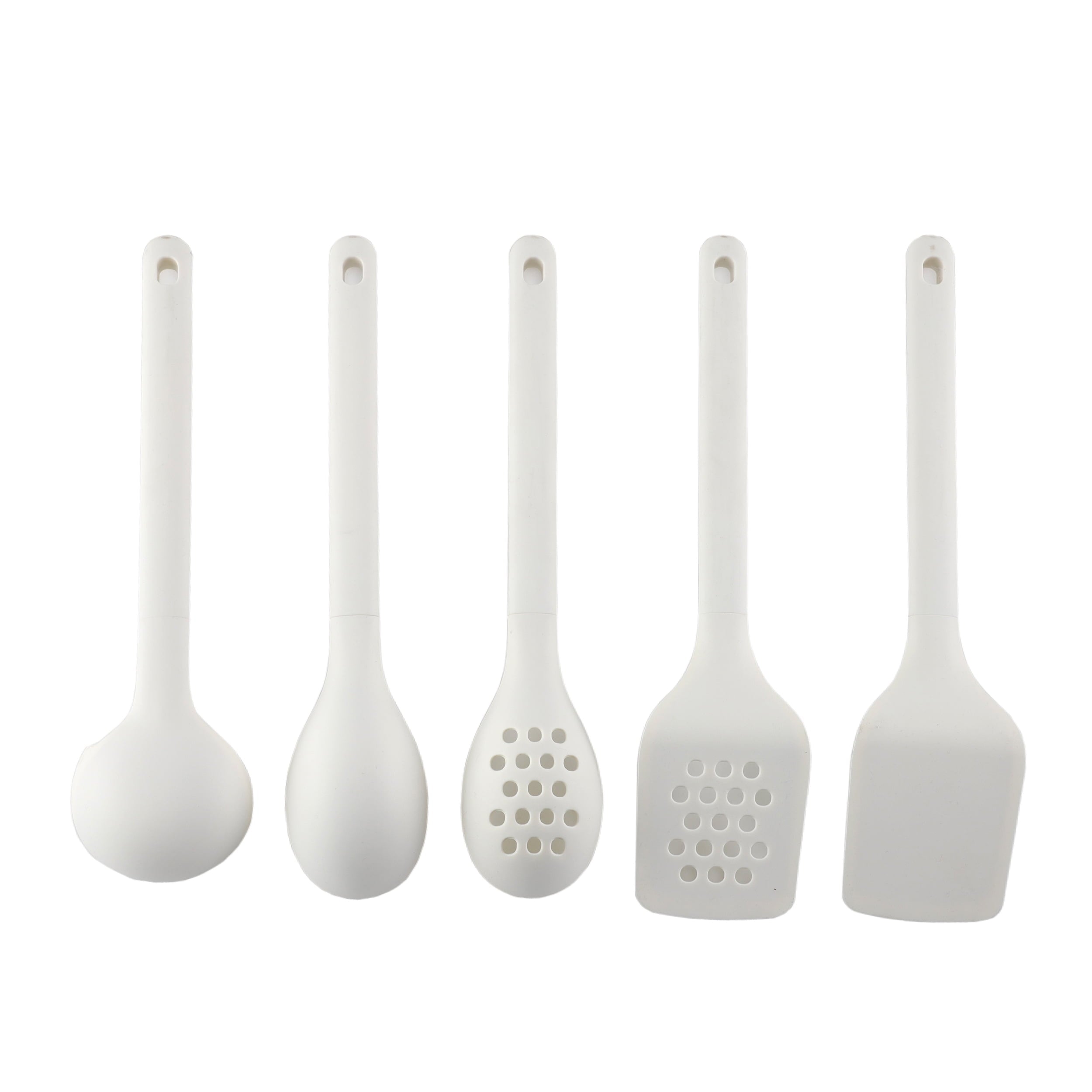 5-Piece Stainless Steel & Silicone Utensil Set – & Nonstick Safe